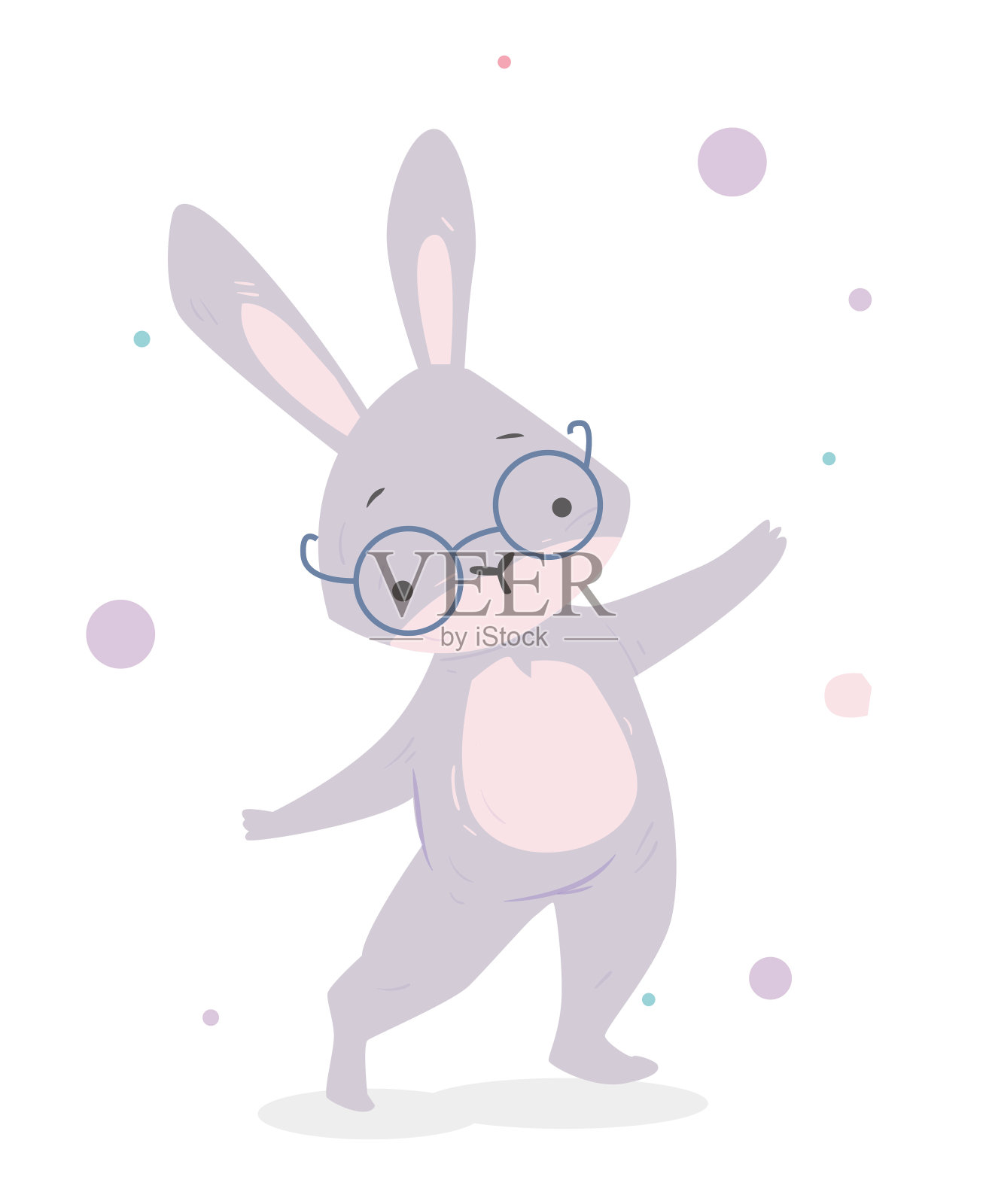 可爱的小动物矢量概念插画图片素材