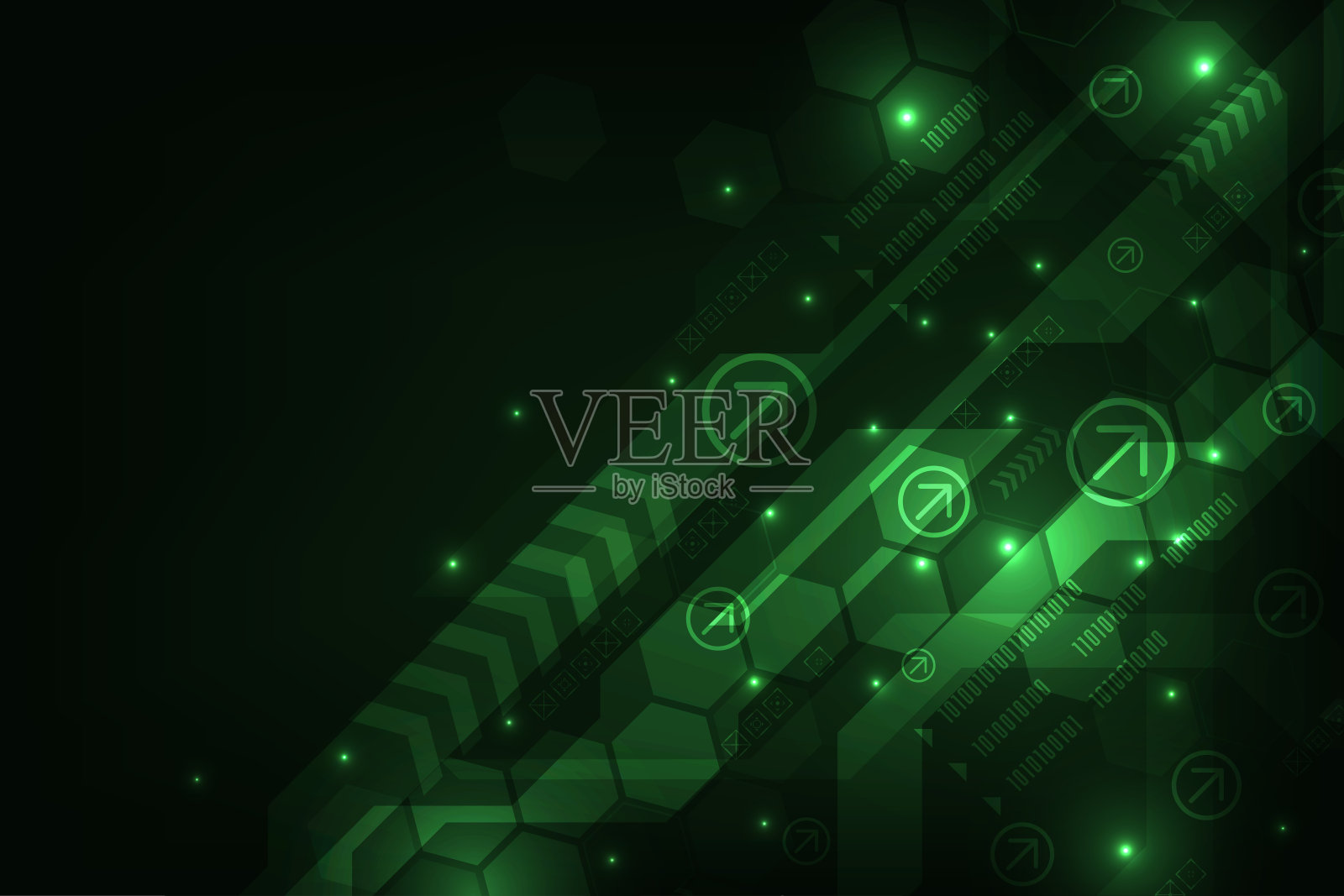 矢量箭头抽象技术概念。未来的高科技背景设计。插画图片素材