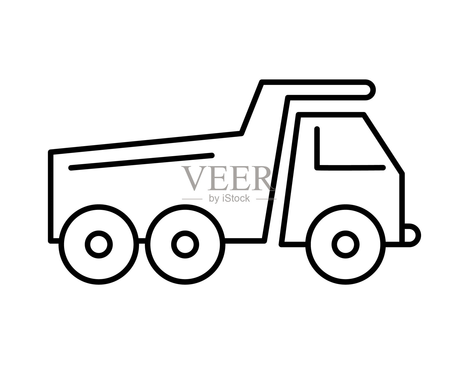 卡车图标,矢量最佳线图标。插画图片素材