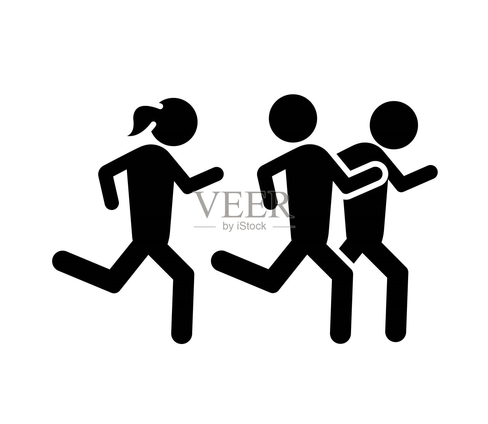 运行图标,矢量最好的平面图标。插画图片素材