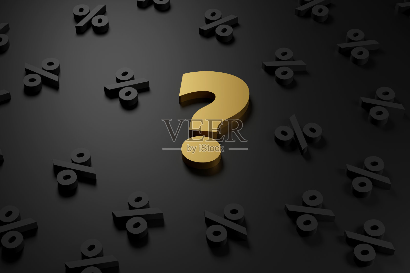 黑色讲台上的豪华问号,柔和的光线,平滑的背景,3d渲染照片摄影图片