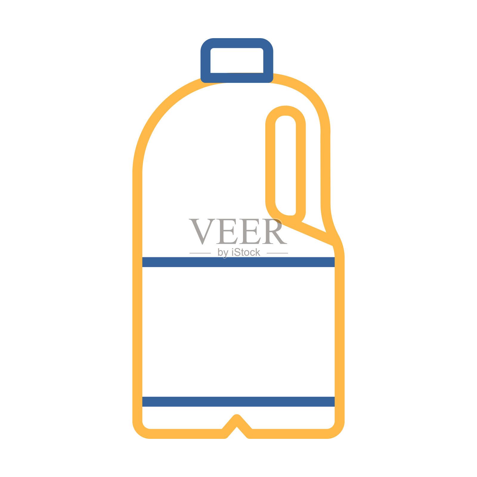 牛奶塑料瓶矢量图标插画图片素材