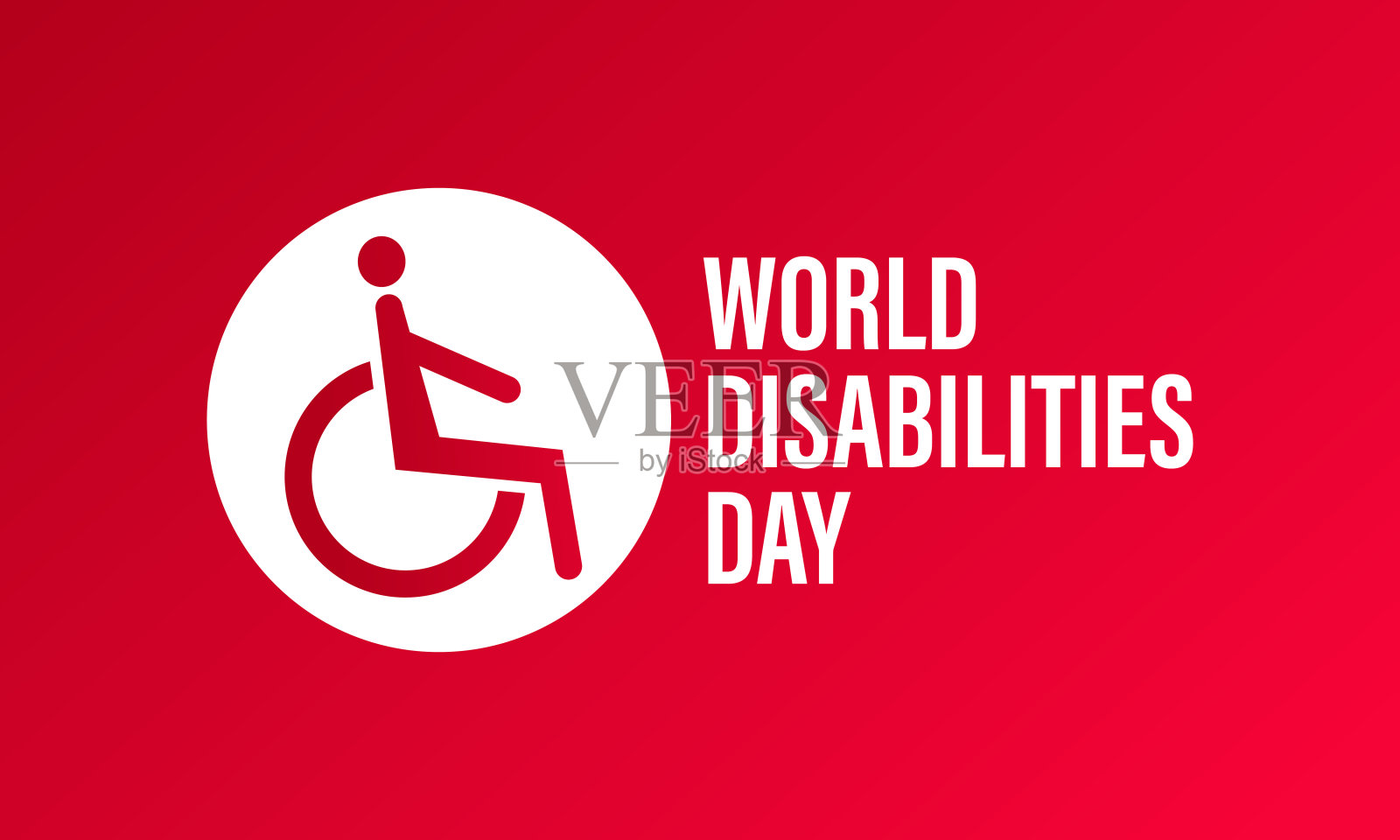 每年的12月3日是国际残疾人日。世界残疾人日。矢量模板横幅,贺卡,海报与背景。矢量插图。插画图片素材