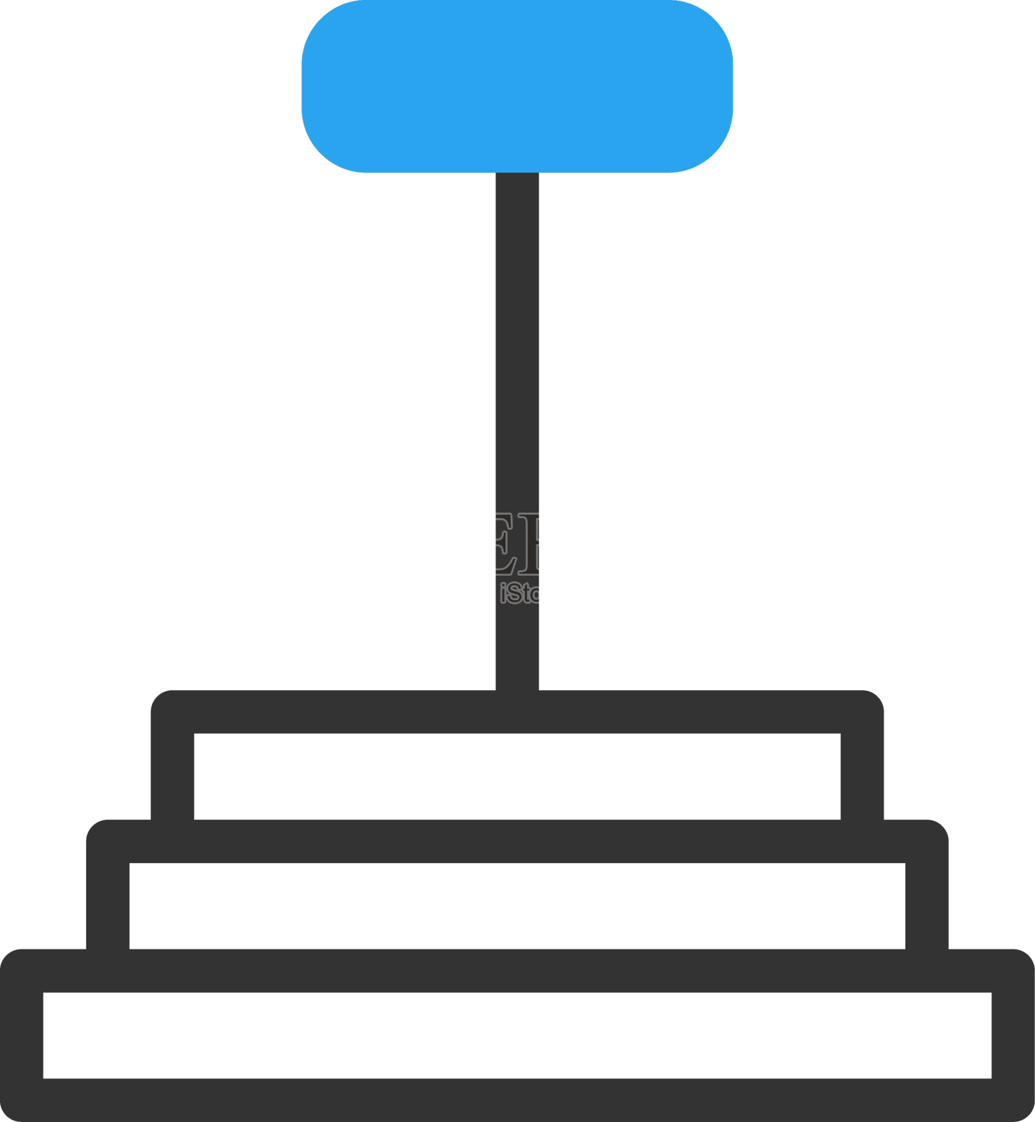 哑铃图标蓝黑色双色运动标志设计元素图片