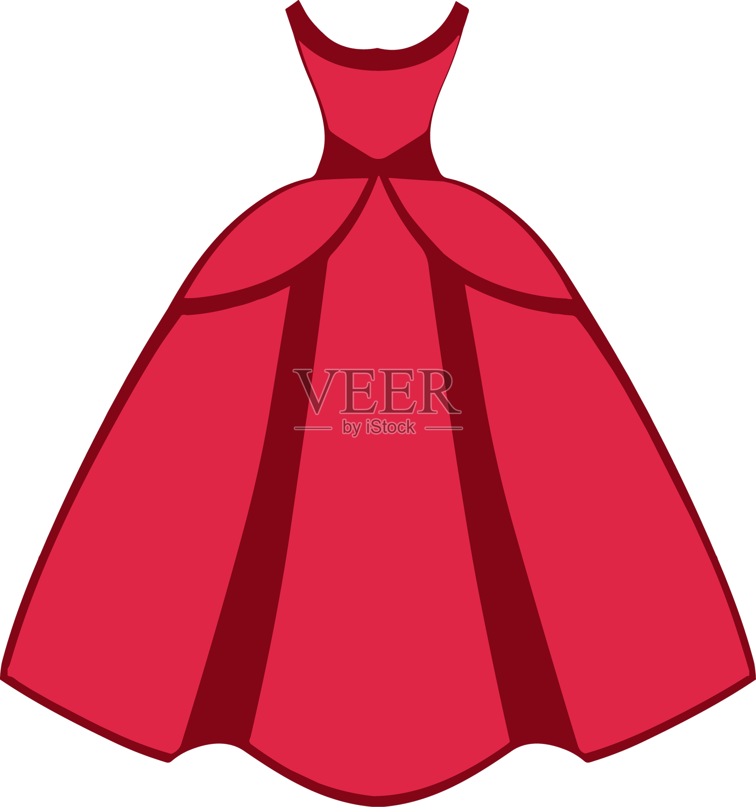 公主裙卡通形象设计元素图片