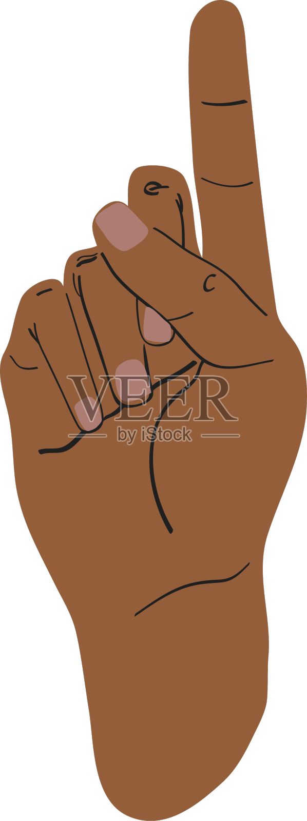 用手指指着孤立的白色设计元素图片