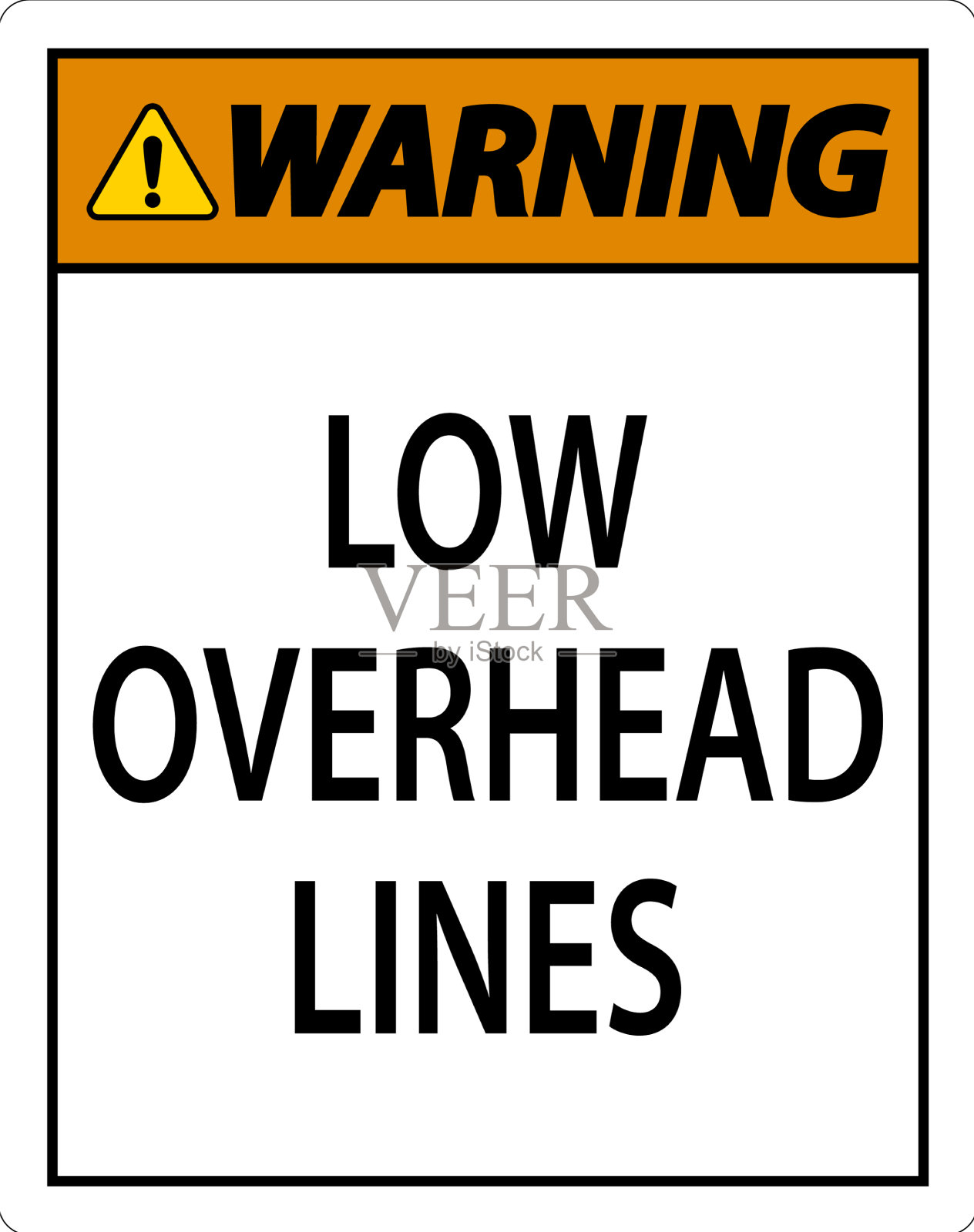 低空线路警告标志插画图片素材