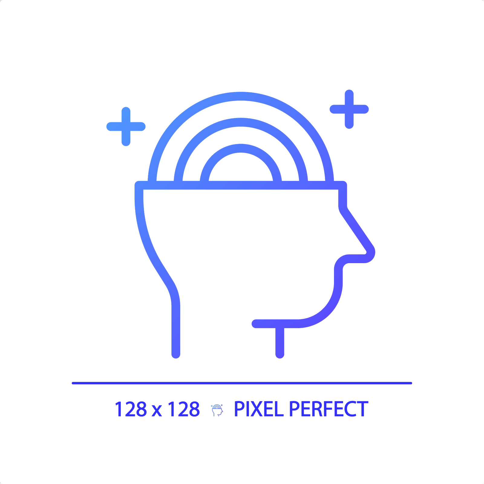 2d细线性梯度心理学图标设计元素图片