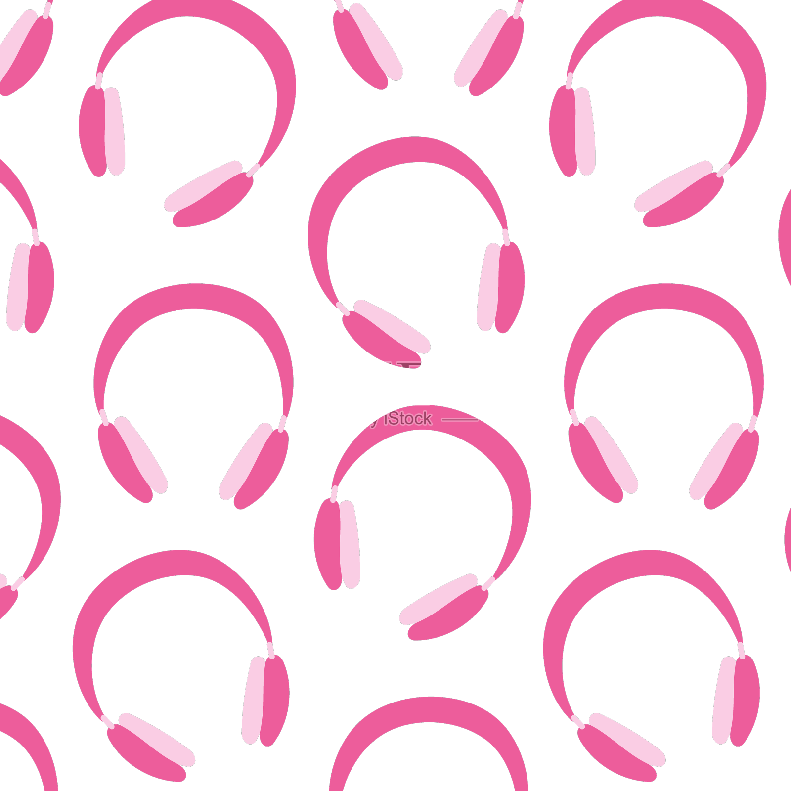 芭比娃娃耳机粉色温暖的娃娃女孩配件设计元素图片