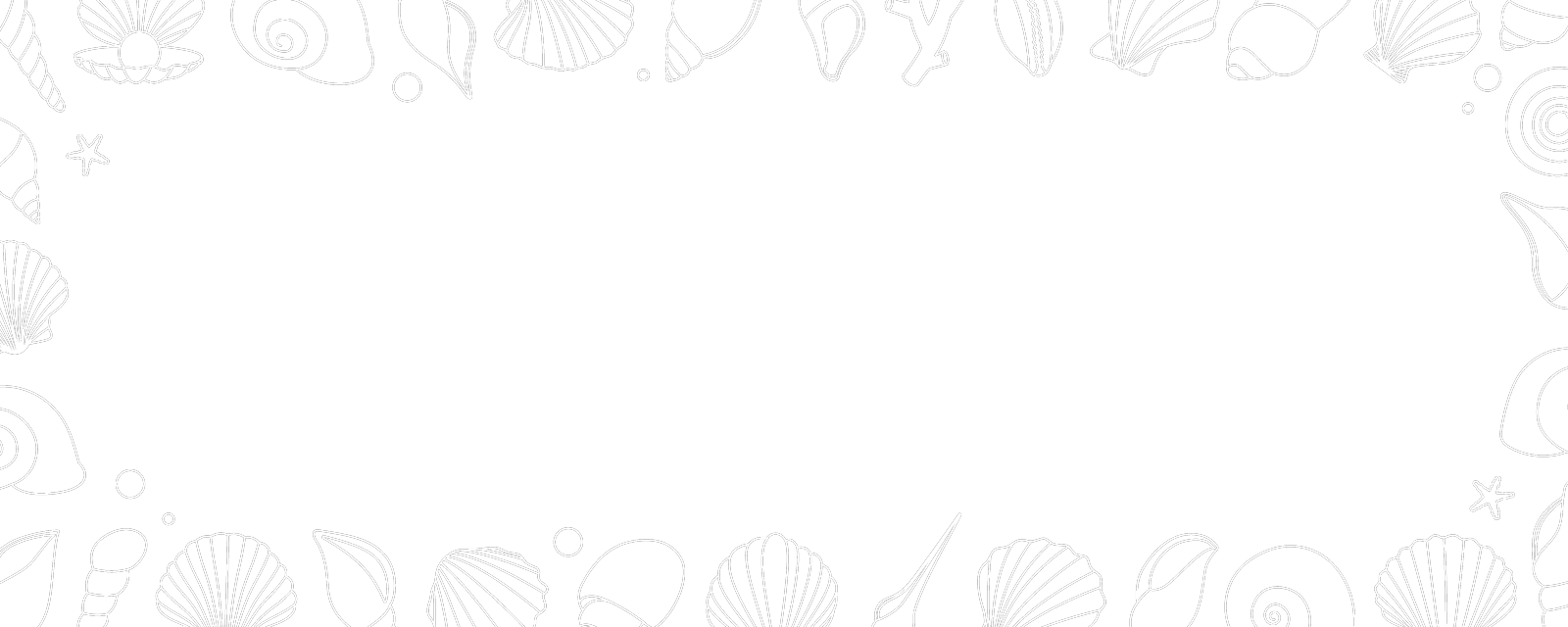 热带水下贝壳水平轮廓设计元素图片