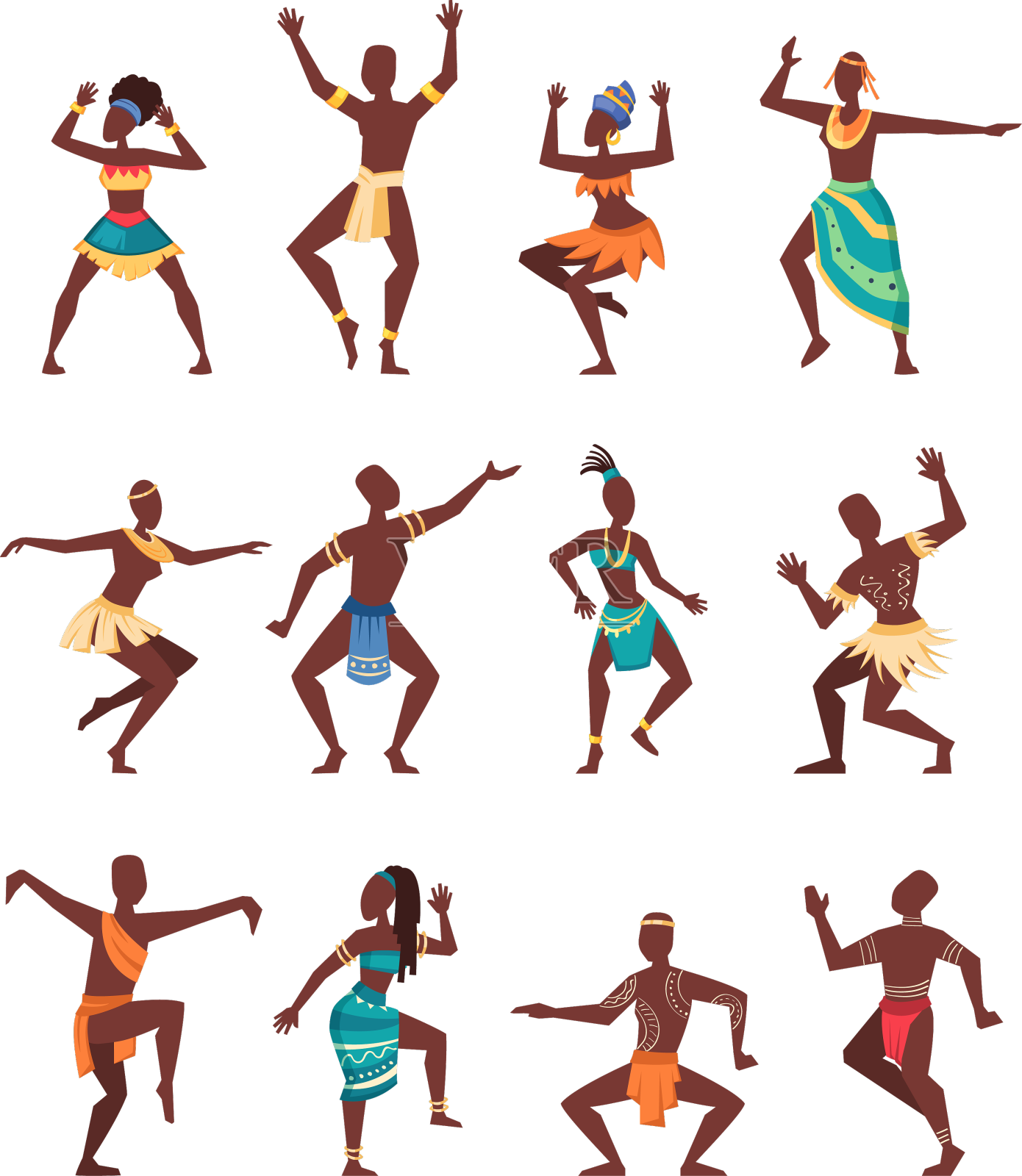 非洲仪式舞蹈古老的传统设计元素图片