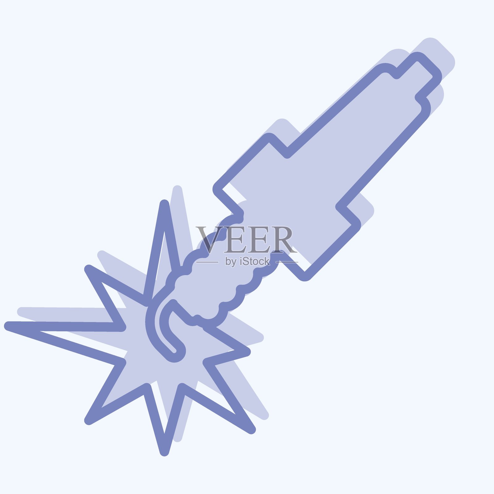 图标火花塞。与汽车有关,汽车的符号。双音风格。简单的设计可编辑。简单的说明插画图片素材