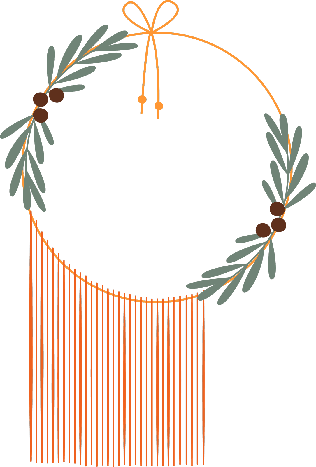 圣诞花卉挂件设计元素图片