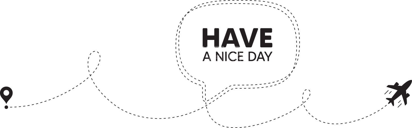 有一个美好的一天标签快乐的假期提供飞机设计元素图片