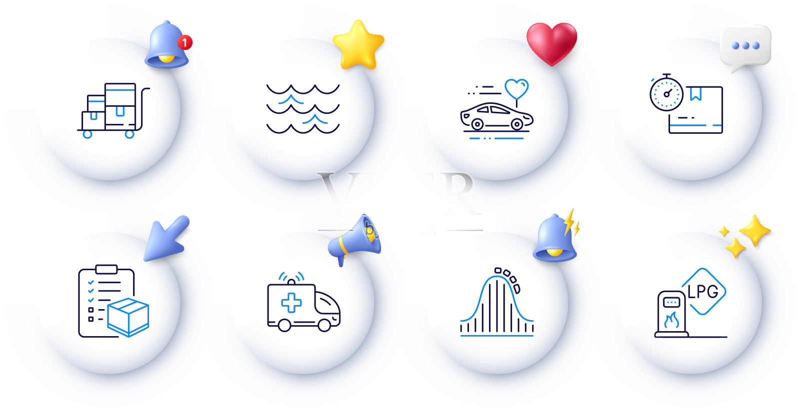 过山车加油站和纸箱线设计元素图片