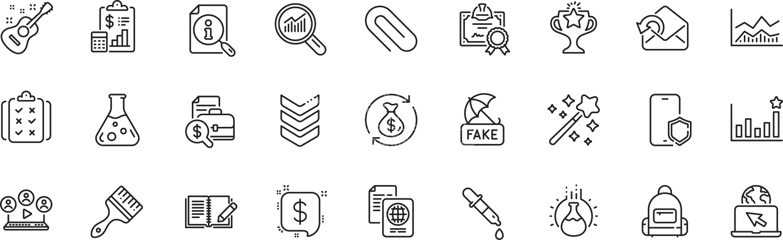 图标包作为反馈化学实验室和刷子设计元素图片
