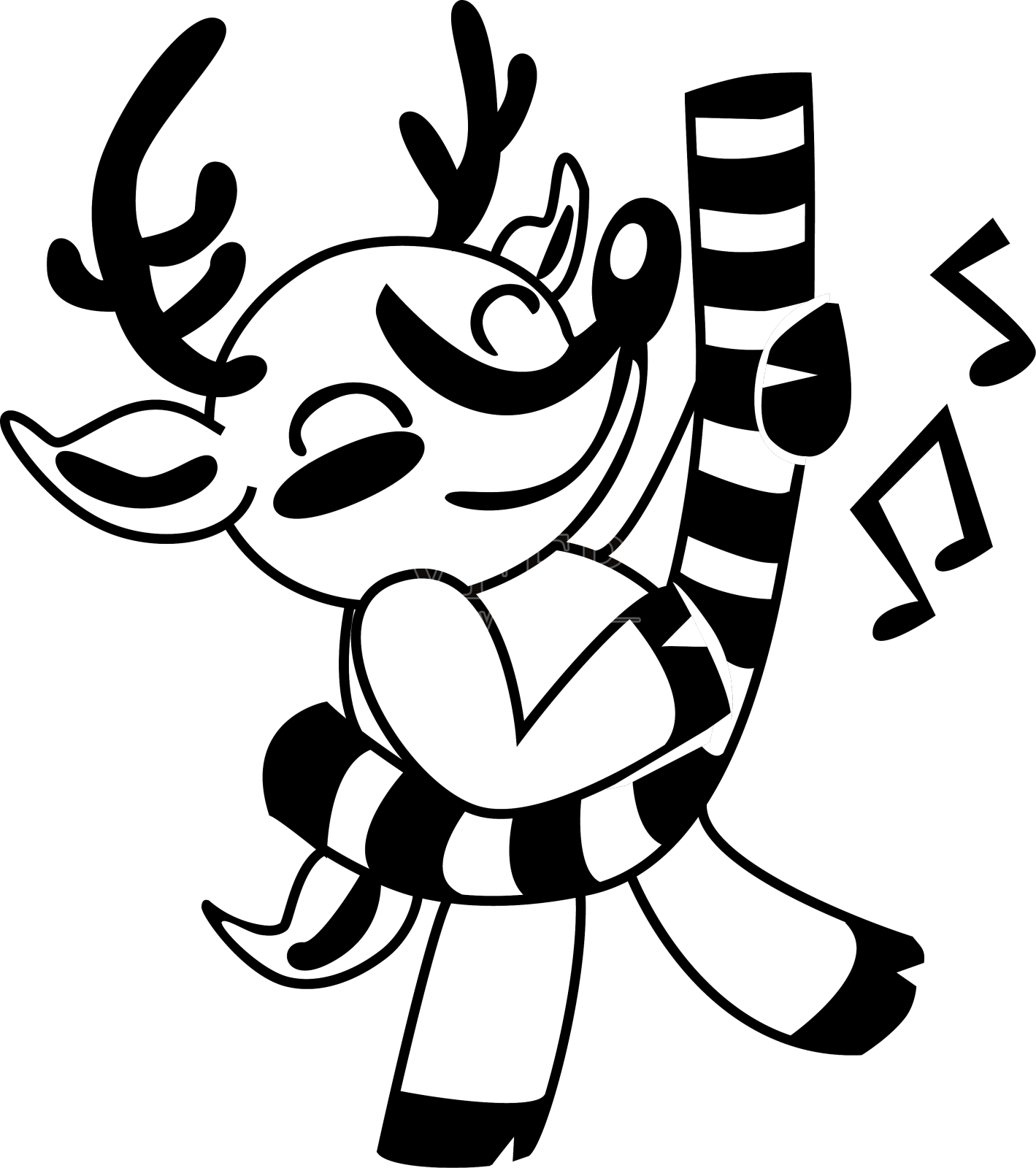 鹿糖手杖中风设计元素图片