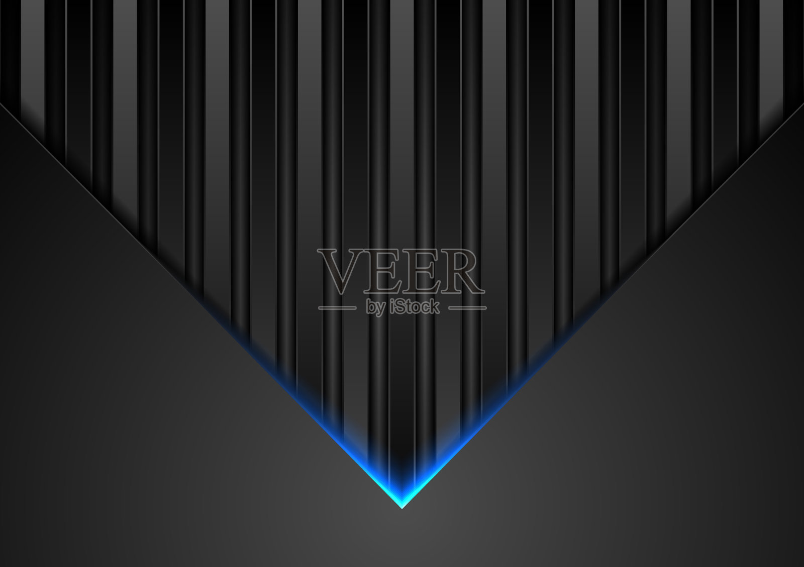 黑色抽象技术背景与蓝色霓虹灯插画图片素材