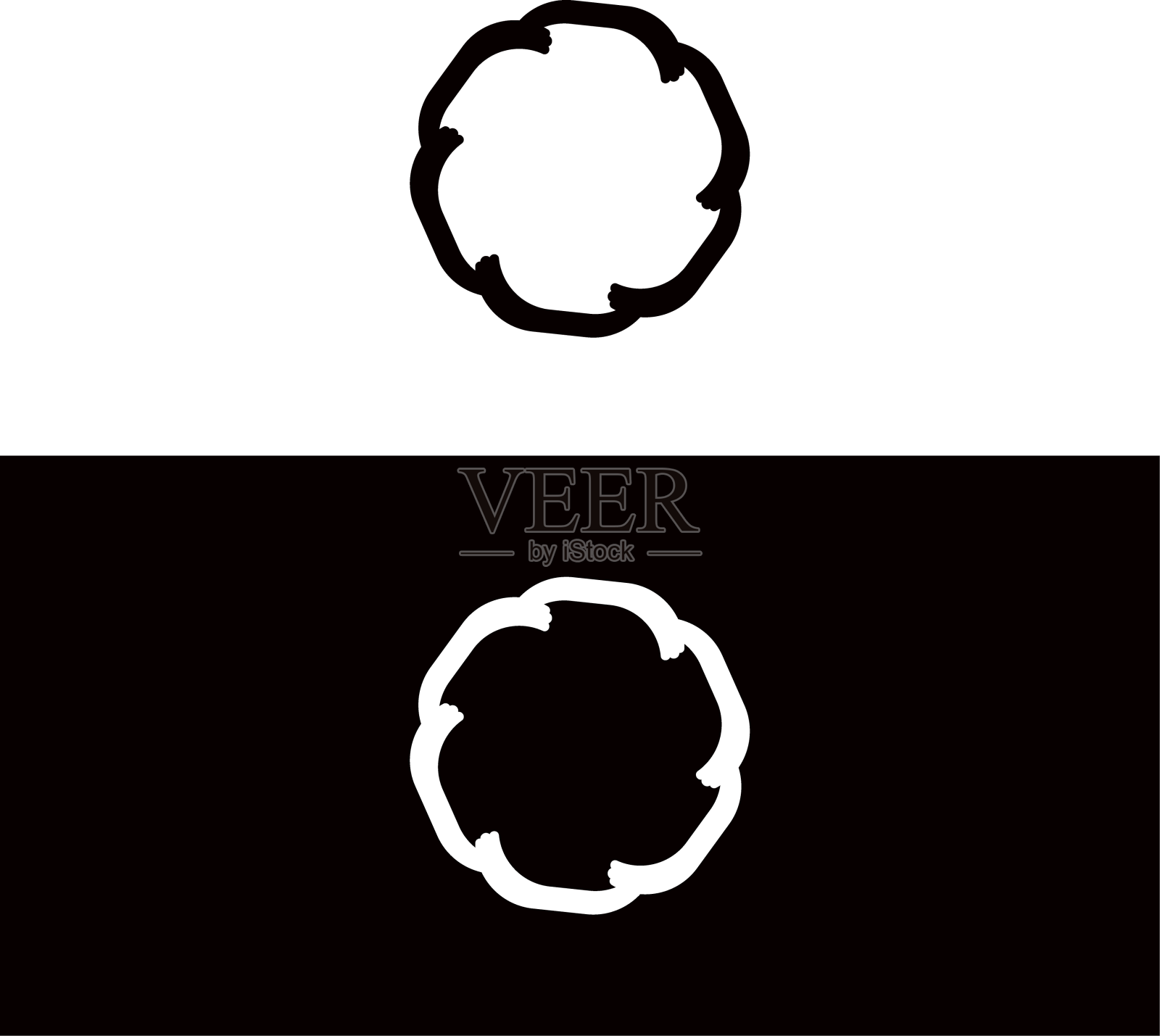 黑白圆标志模板设计设计元素图片