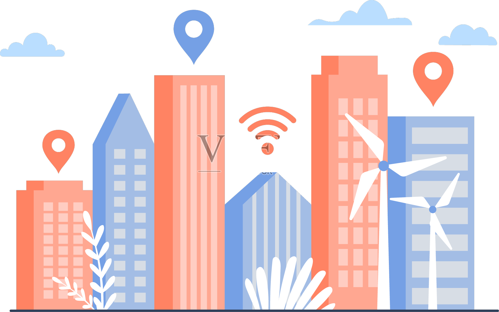 现代城市理念设计元素图片