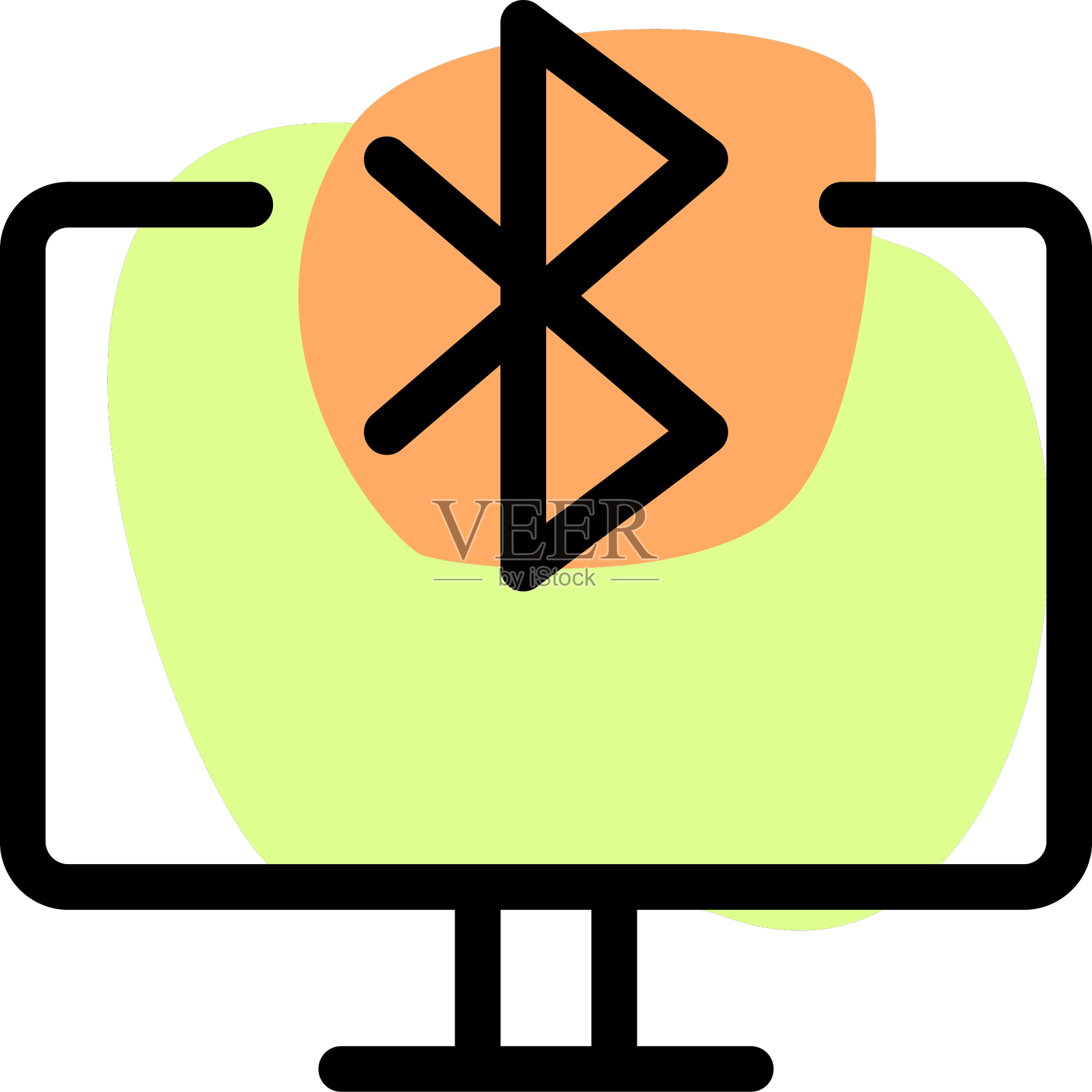 蓝牙选项在桌面激活设计元素图片