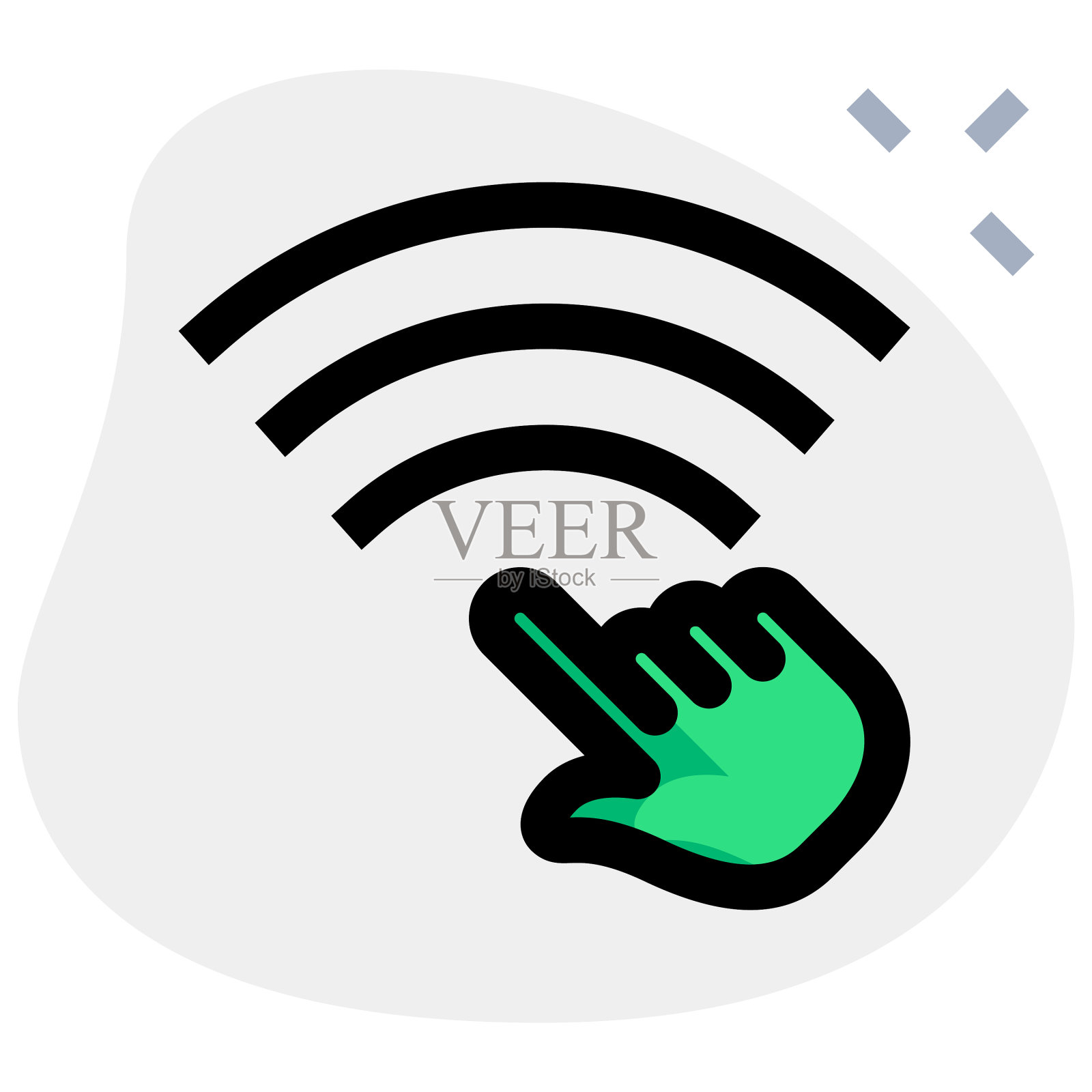 无线联网智能触摸屏插画图片素材