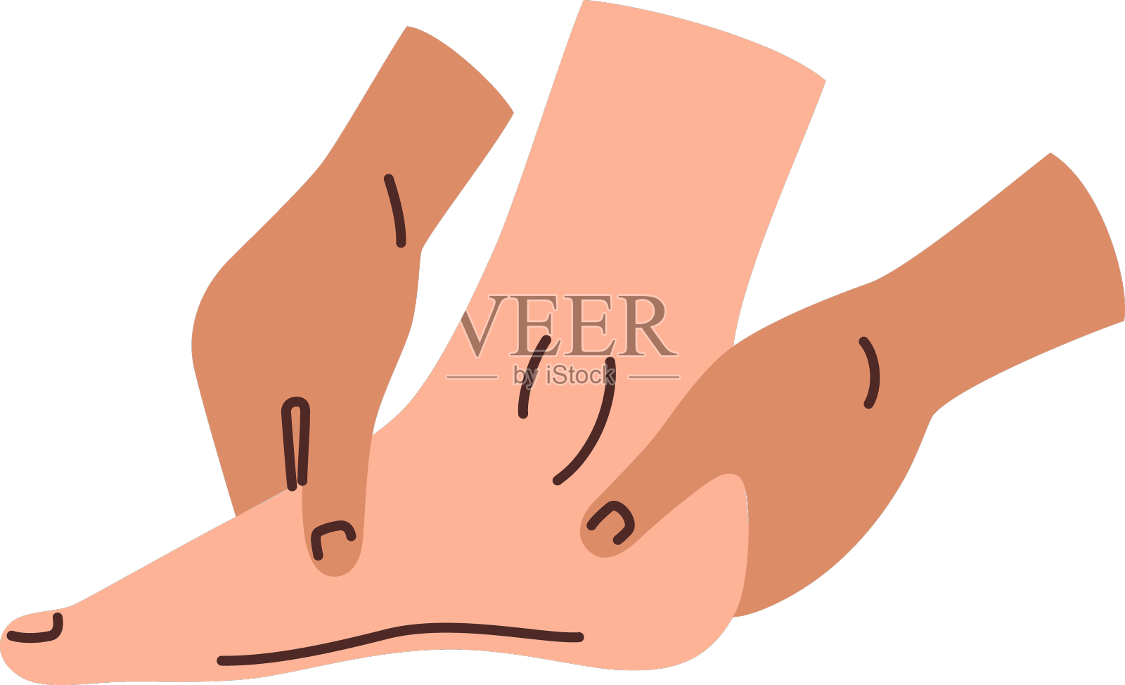 按摩疲惫的脚健康的脚设计元素图片