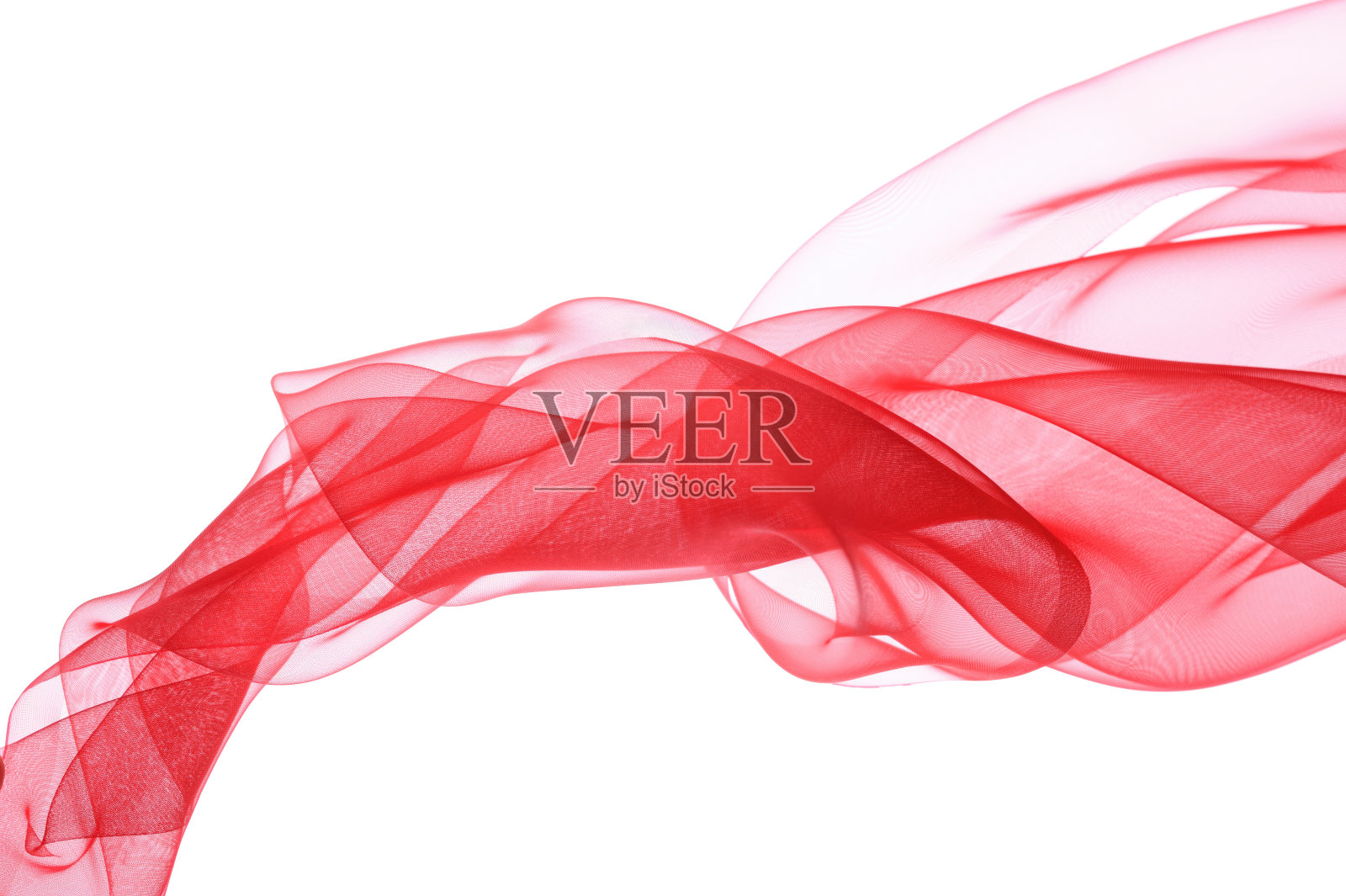 红绸白底照片摄影图片