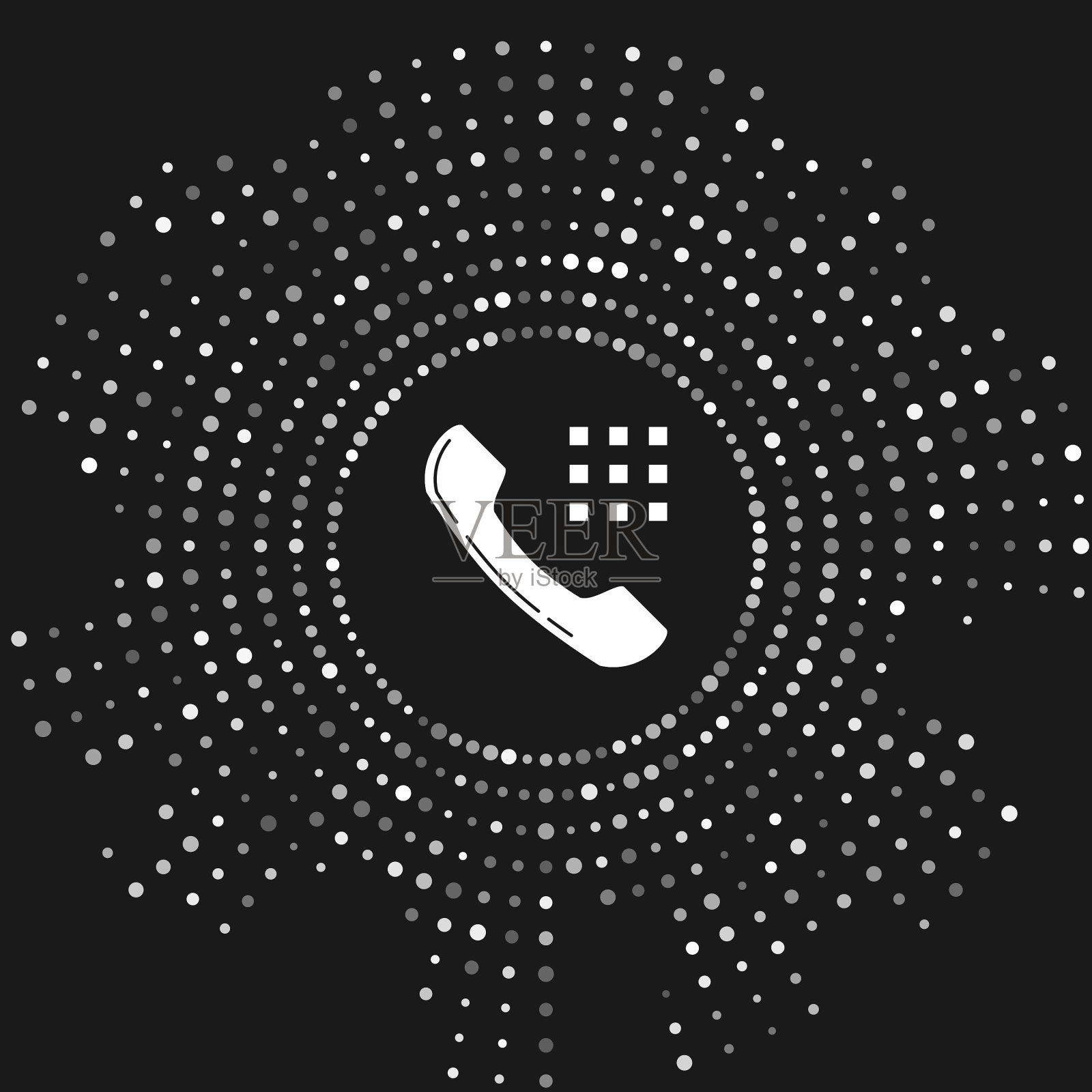 白色手机图标孤立在灰色上插画图片素材