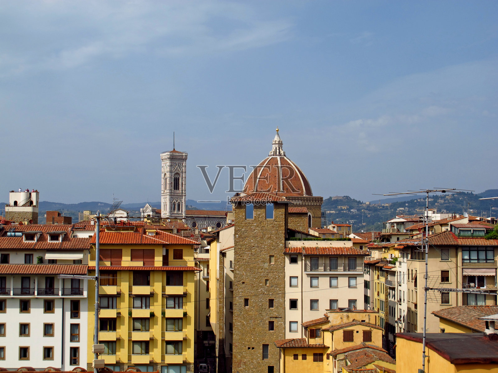 意大利佛罗伦萨的老式房屋照片摄影图片
