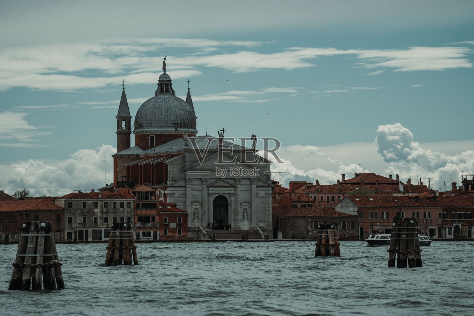 Chiesa del Santissimo reentore的风景。意大利的威尼斯照片摄影图片
