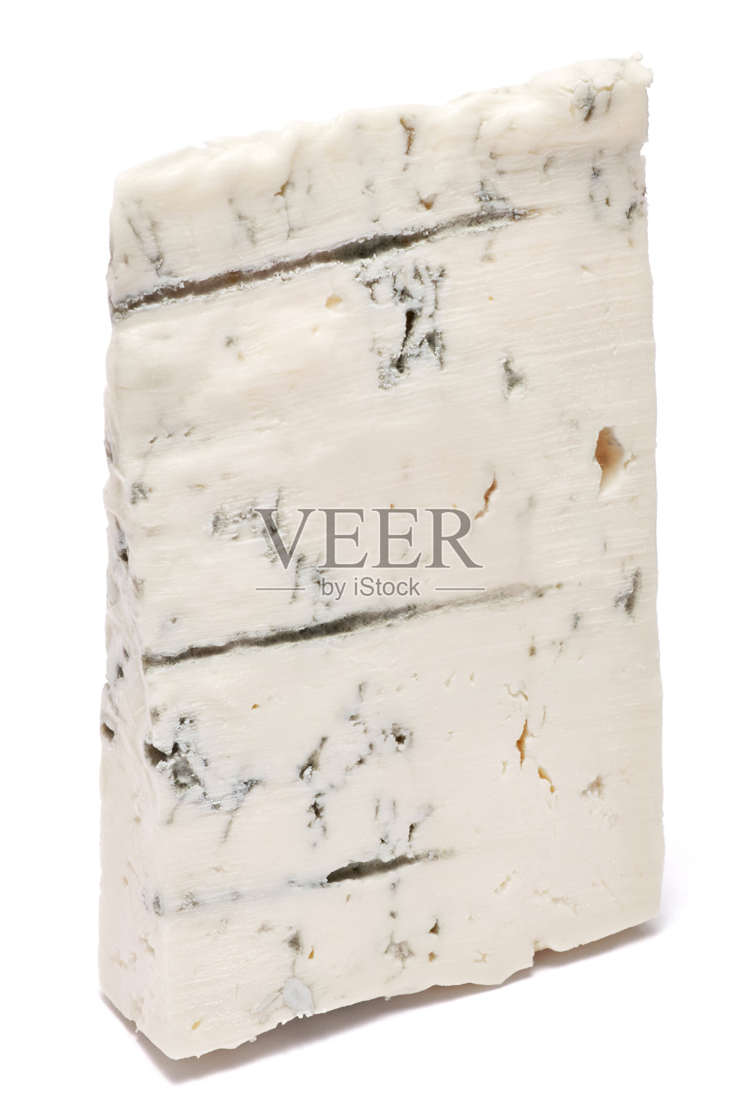 著名的意大利传统戈尔根佐拉蓝纹奶酪,白色背景照片摄影图片