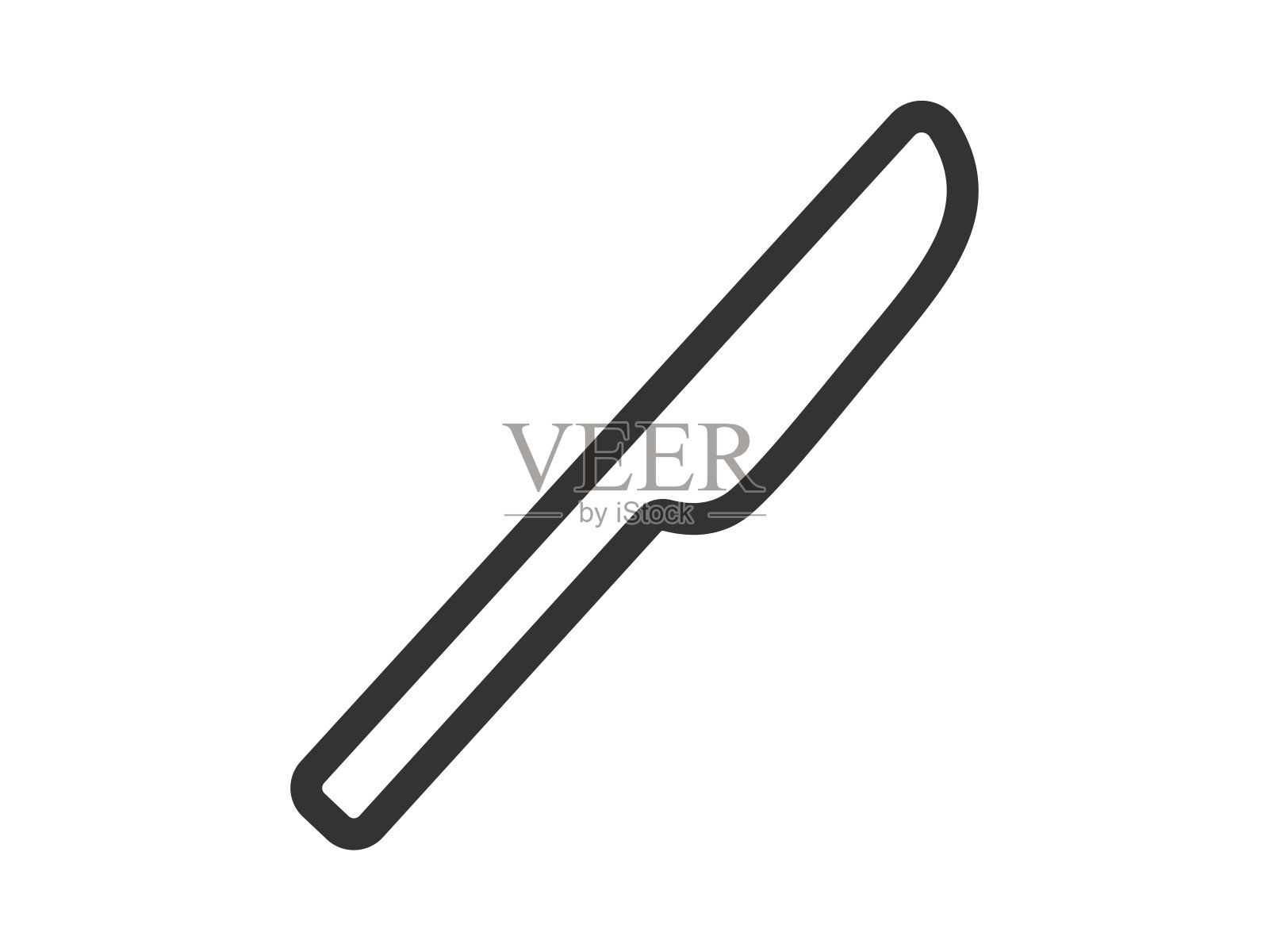 刀图标的插图(线条画)。插画图片素材