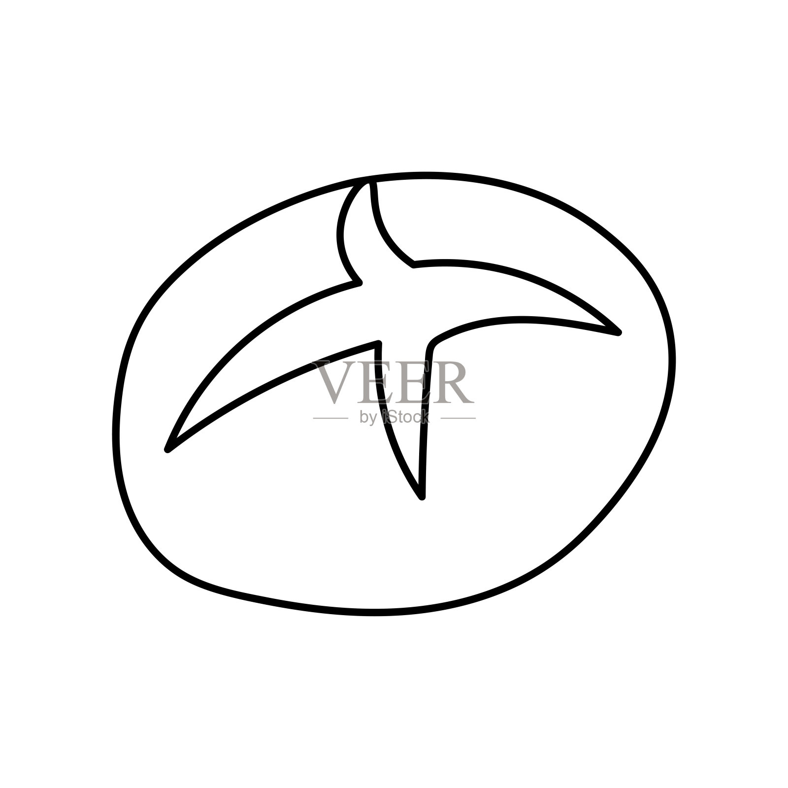 手绘儿童绘制卡通矢量插图苏打面包图标隔离在白色背景插画图片素材