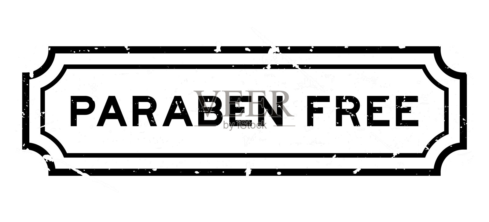 垃圾黑色对羟基苯甲酸酯自由字方橡皮图章在白色的背景插画图片素材