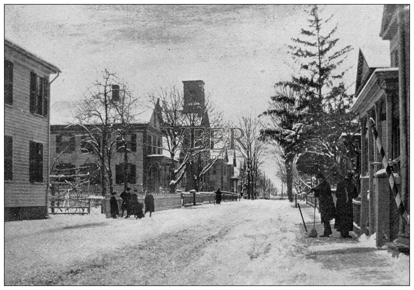 汉普顿县,马萨诸塞州:斯普林菲尔德的古董图像插画图片素材