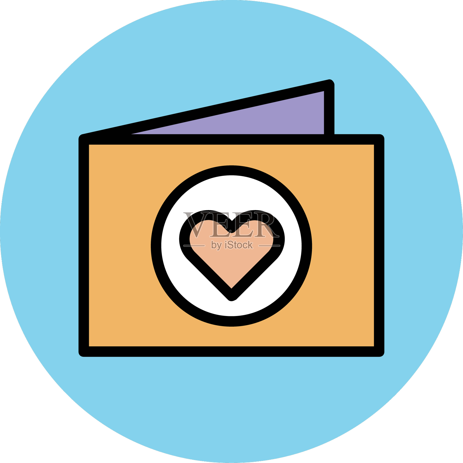 现代爱情和浪漫的图标概念设计元素图片