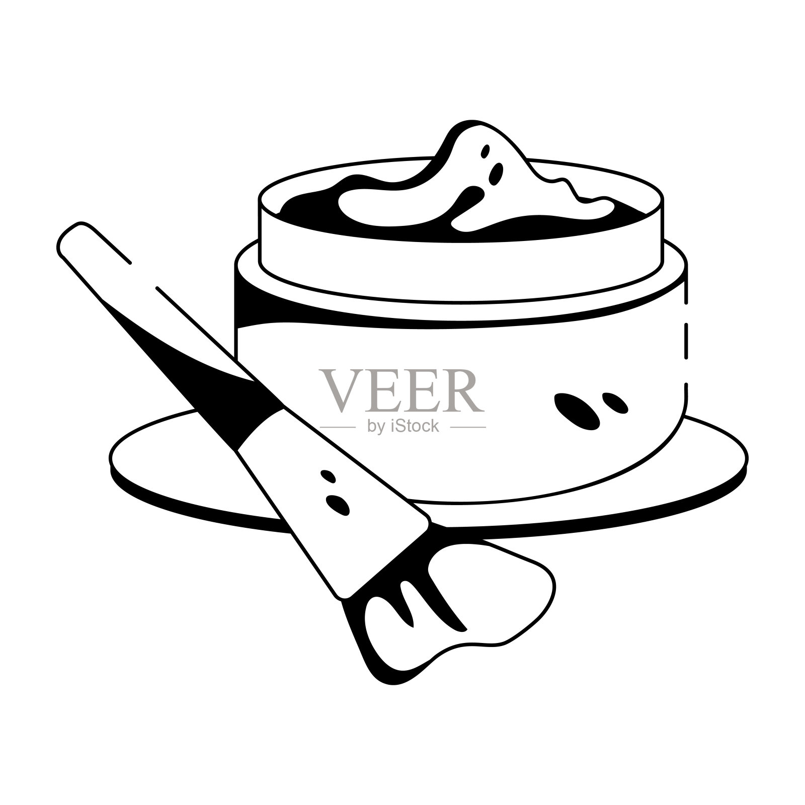 散粉插画图片素材