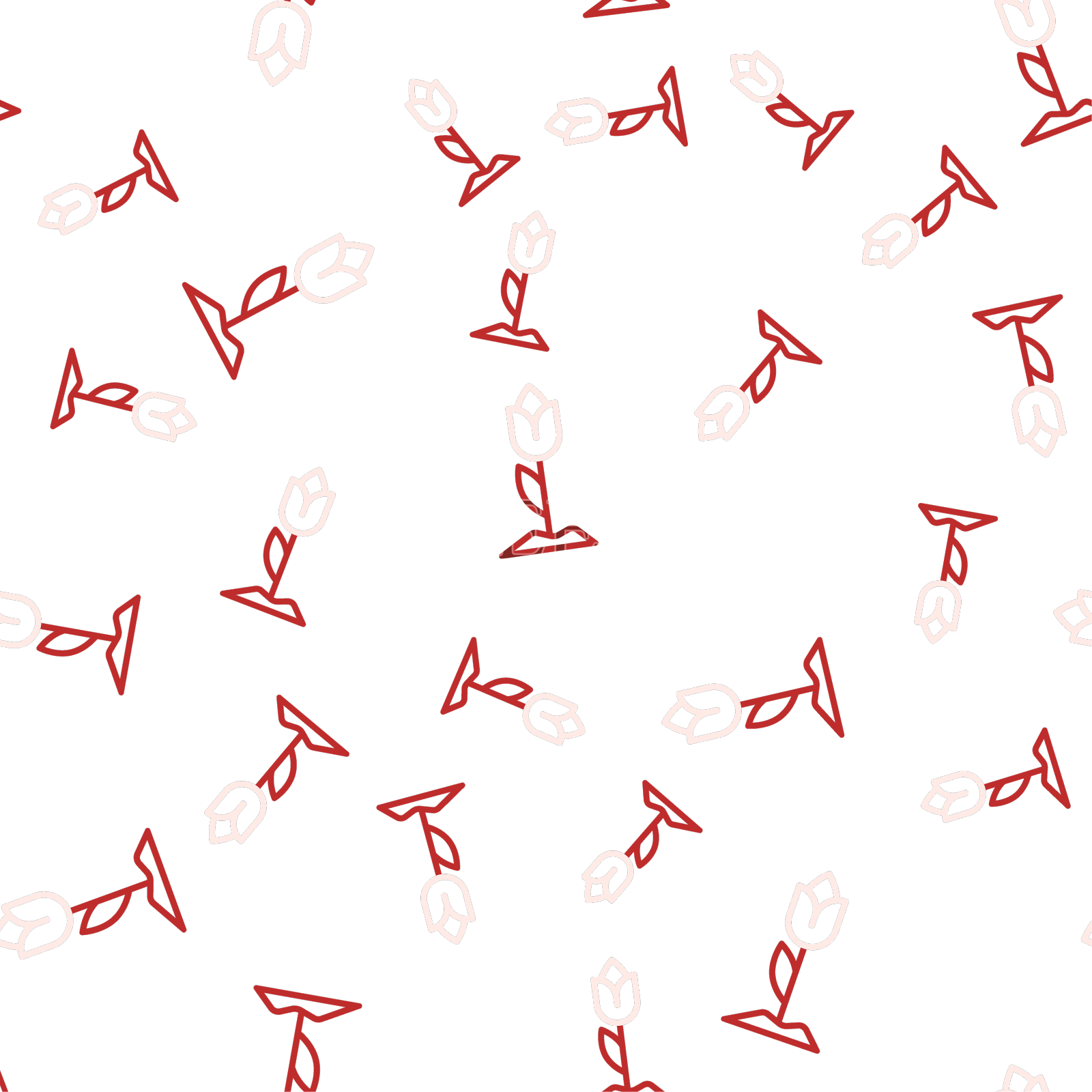 线花郁金香图标隔离无缝图案设计元素图片