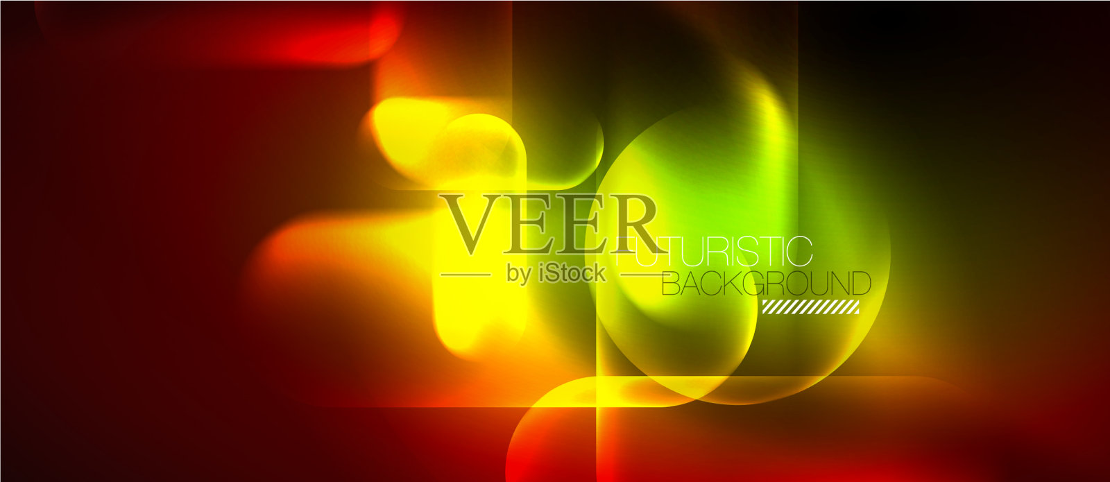 霓虹灯发光技术线蓝色高科技未来主义插画图片素材