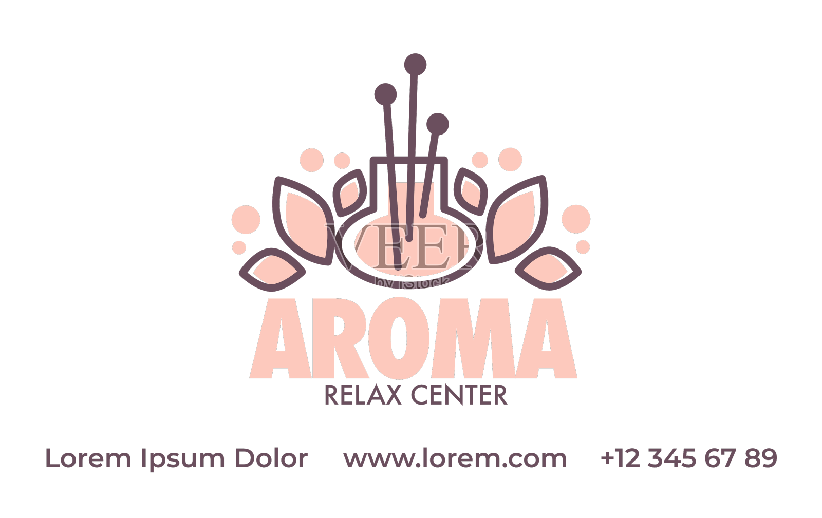 香气放松中心水疗沙龙名片设计元素图片