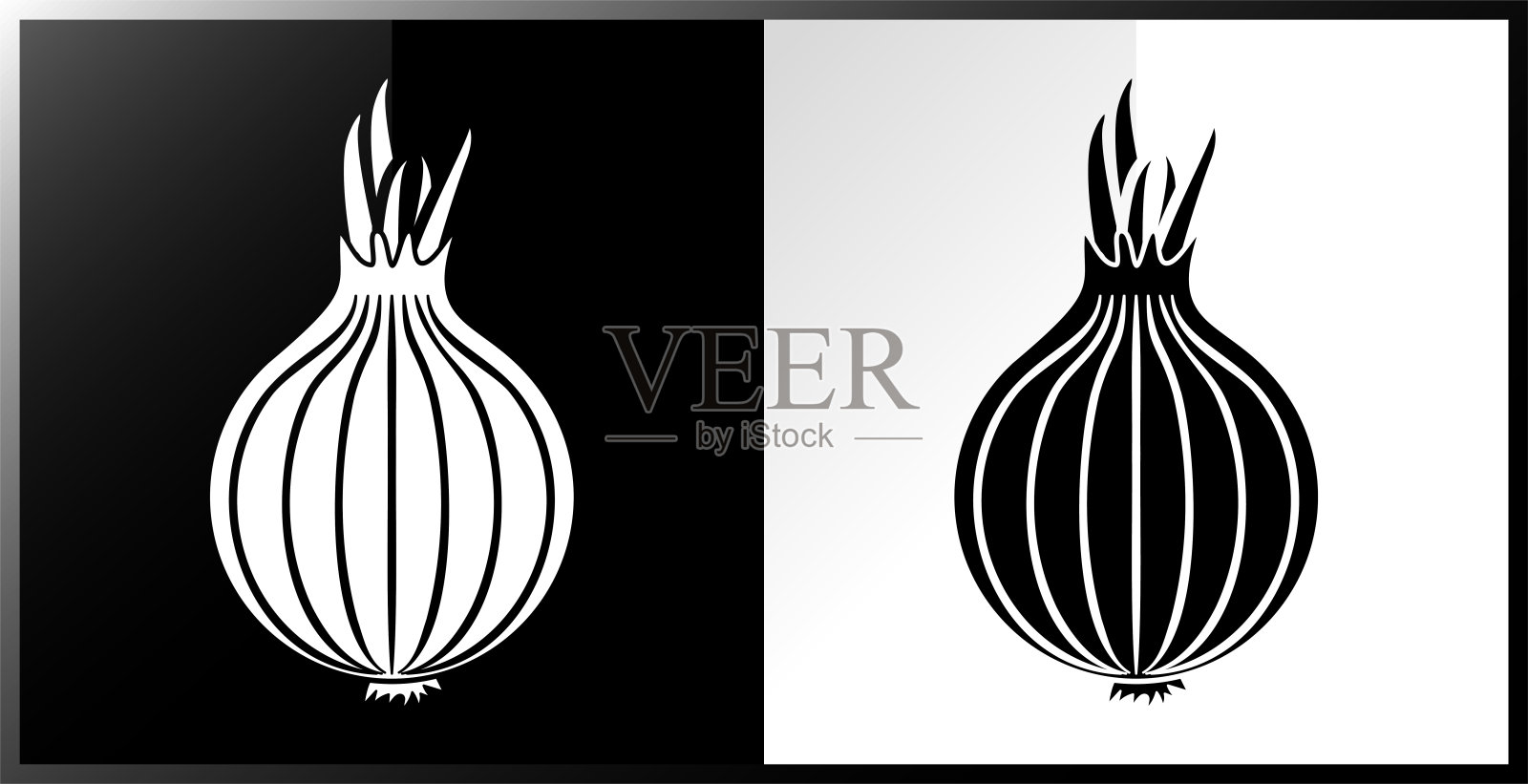 洋葱图标。插画图片素材