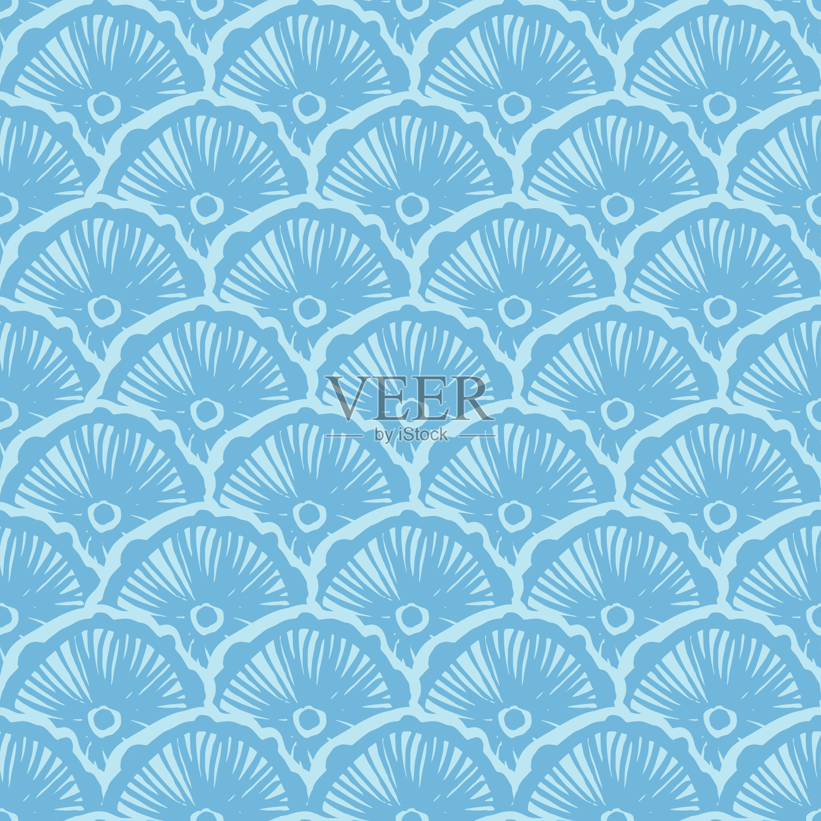 蘑菇油布杯无缝图案插画图片素材