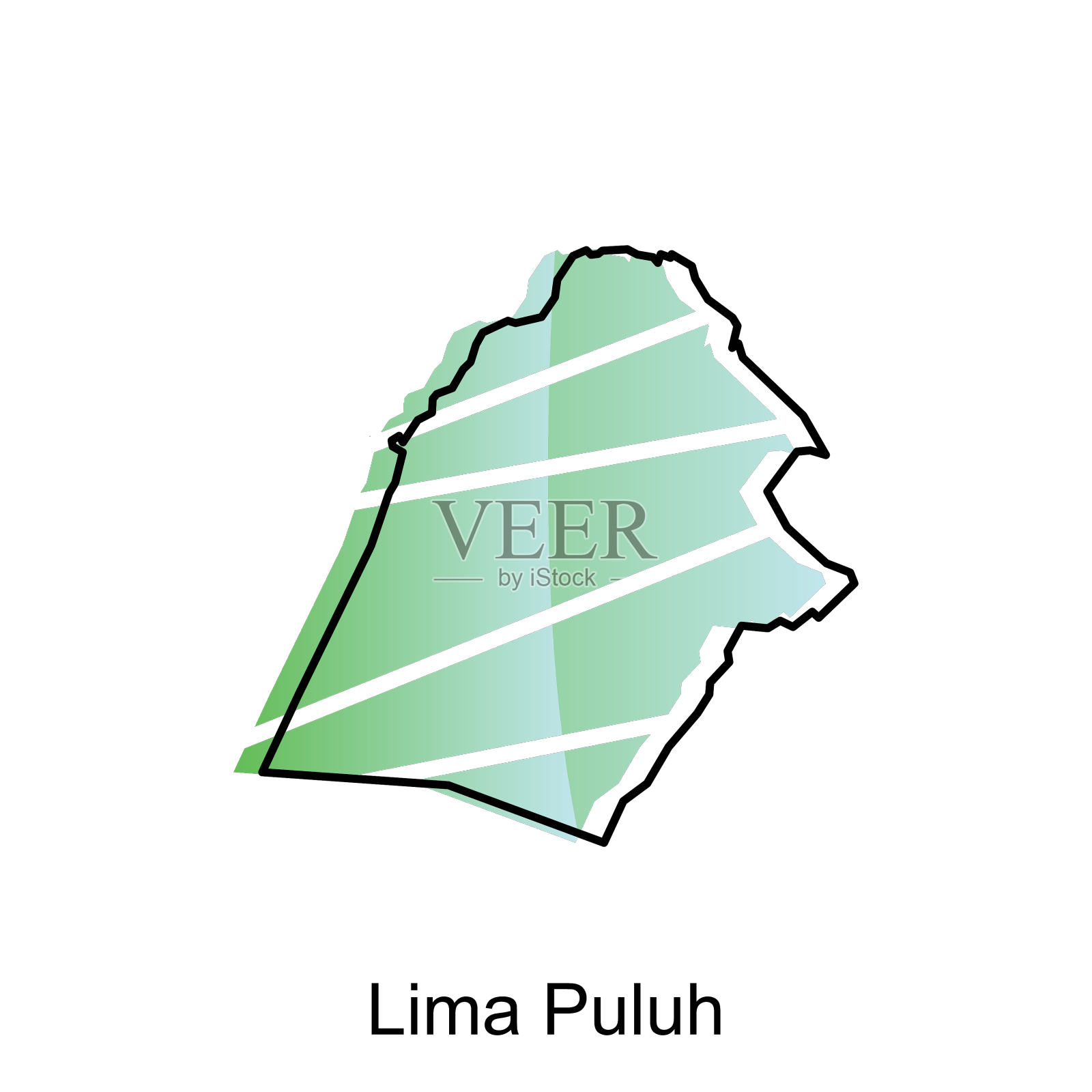 利马普卢城现代高详细地图设计元素图片