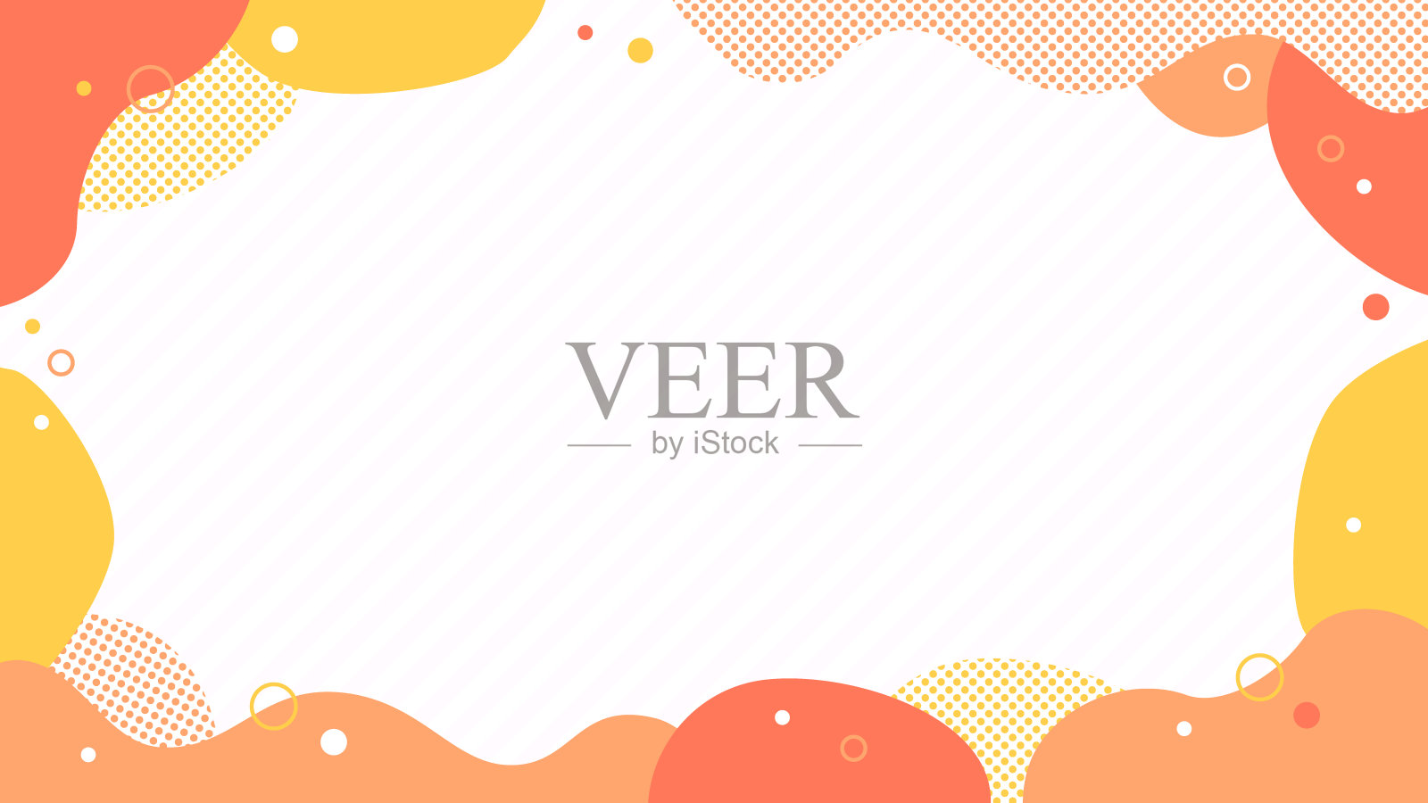 曲线、流体形状框围框(16:9)插画图片素材