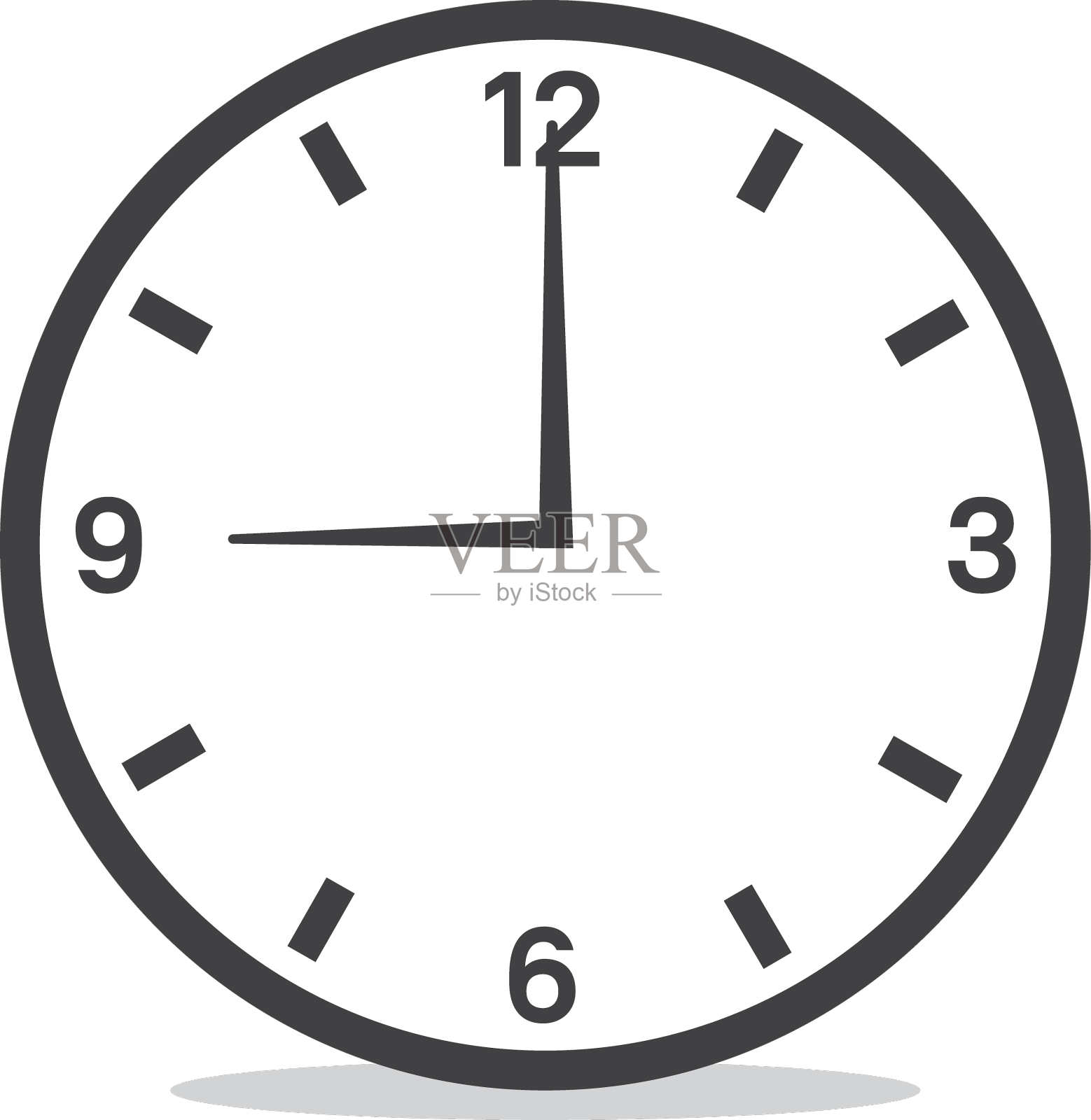 壁面模拟时钟隔离平面设计设计元素图片