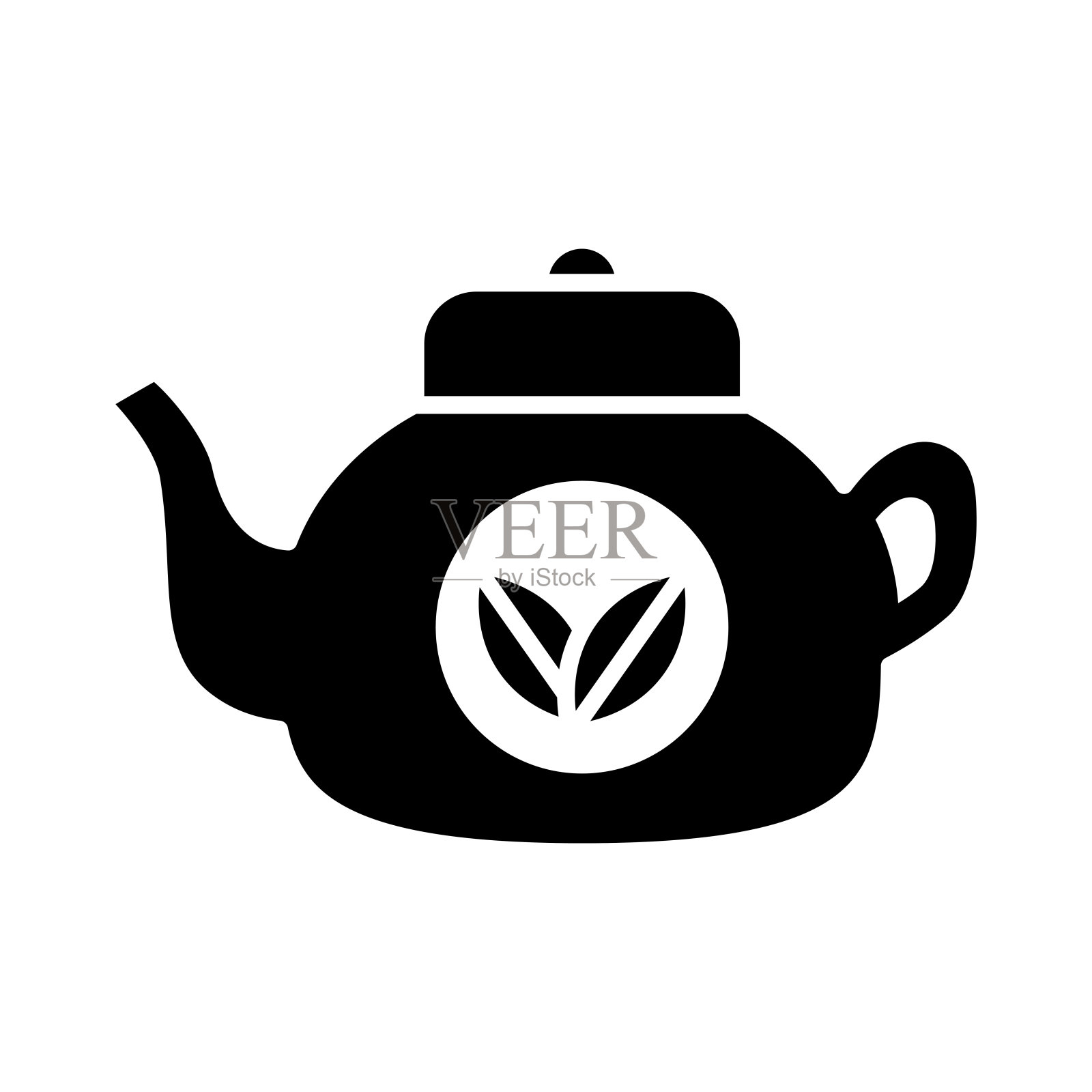 茶壶图标矢量设计模板简单而现代插画图片素材