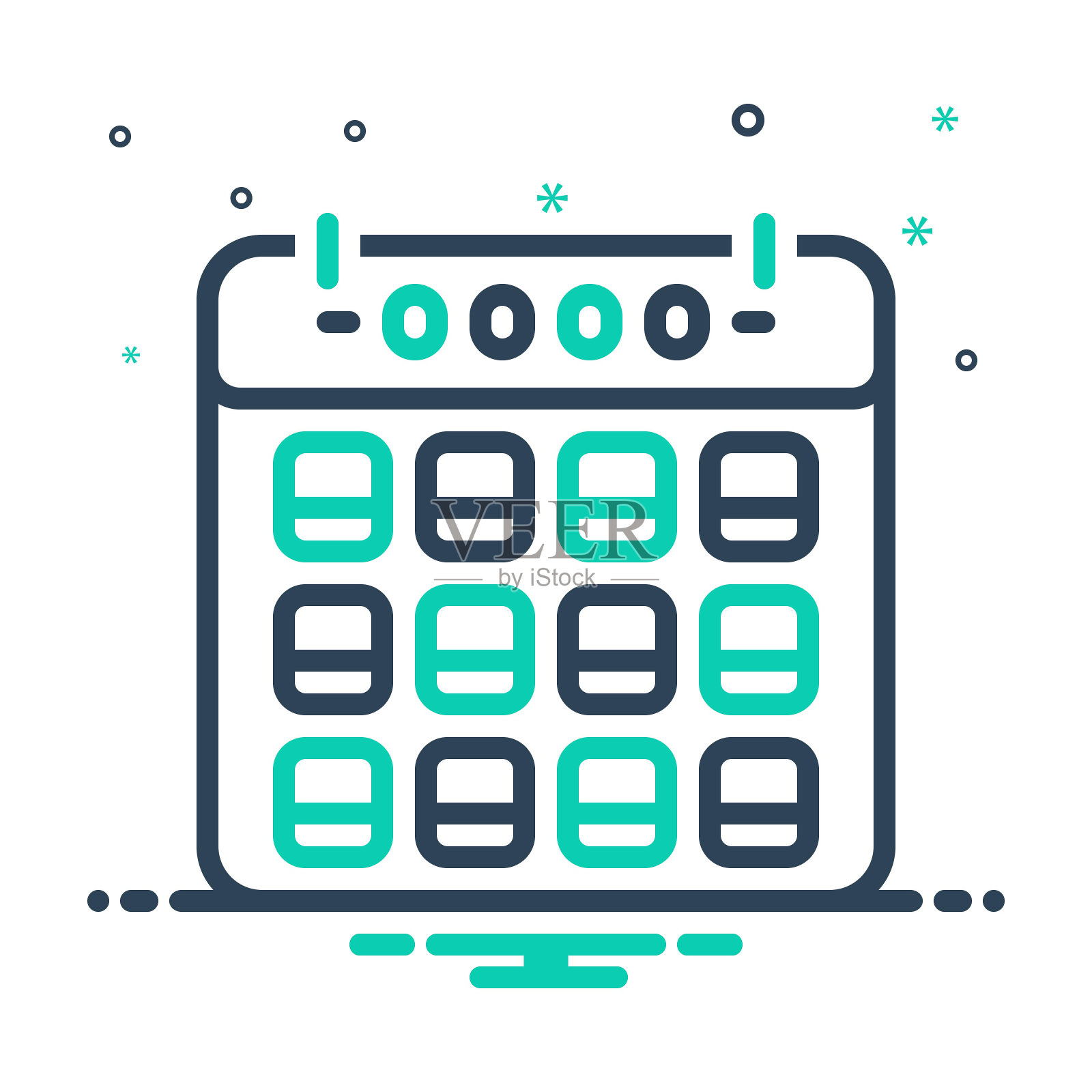 年月插画图片素材