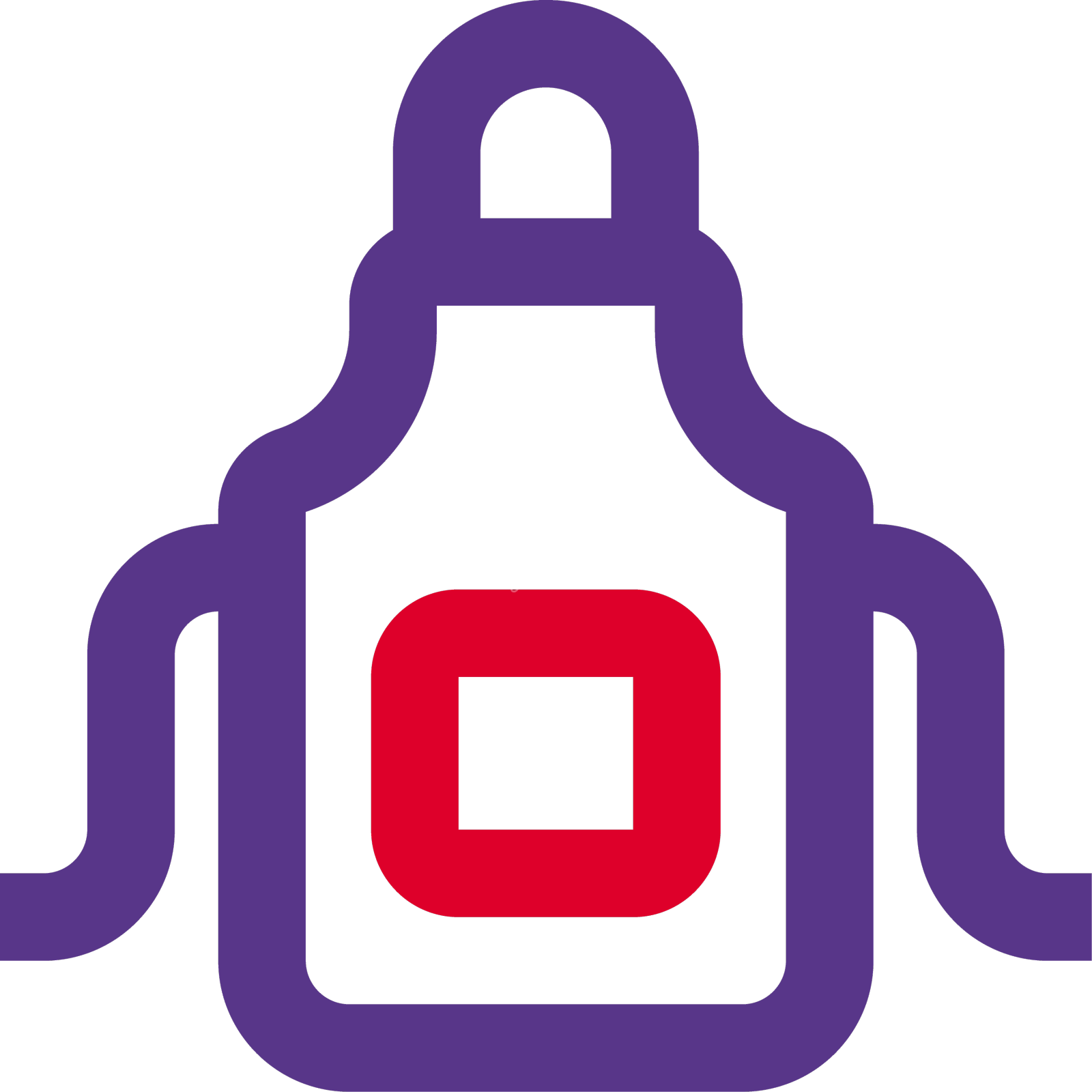 围裙和理发店被隔离在白色的背景上设计元素图片