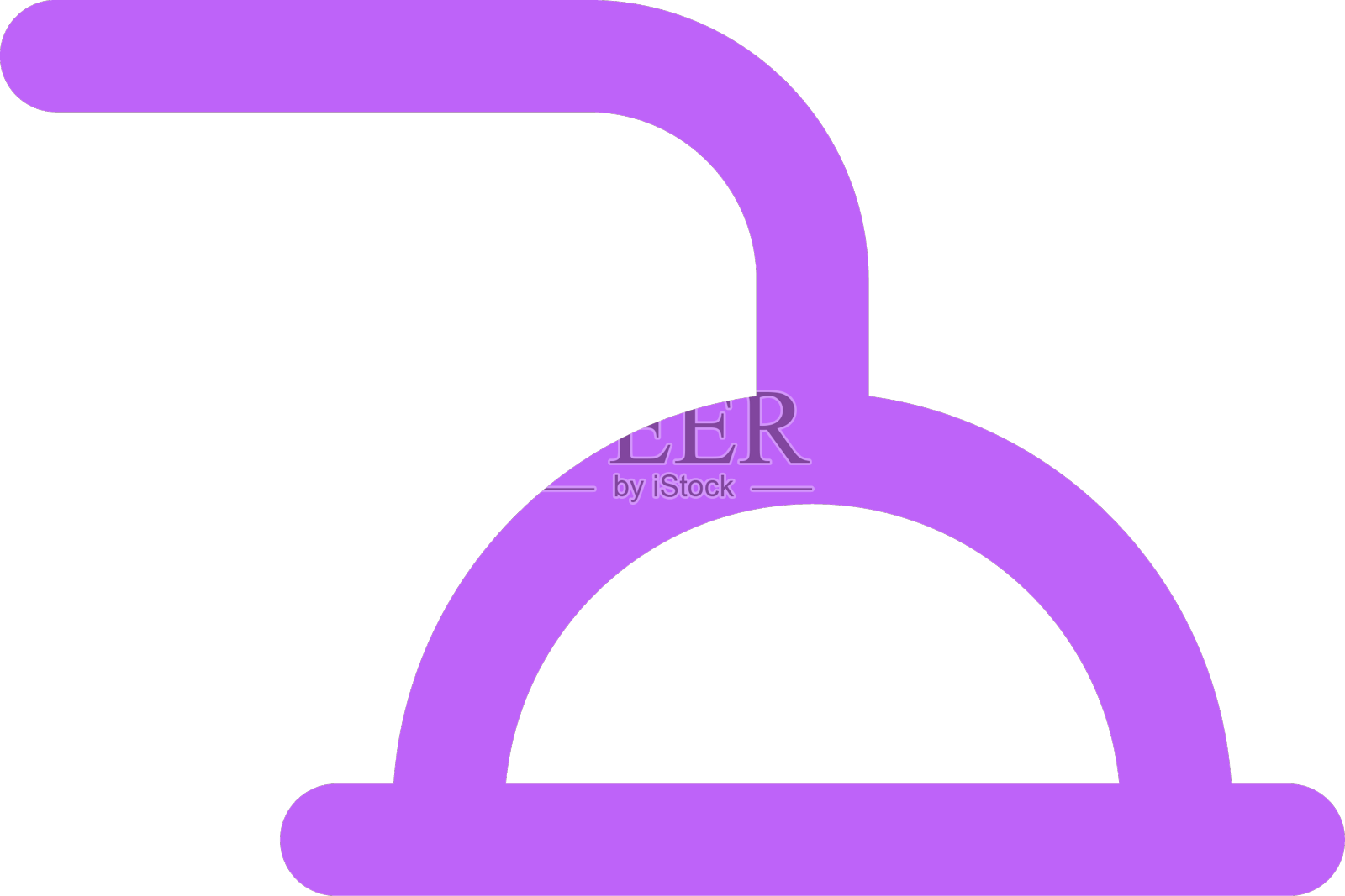 淋浴服务的沙龙隔离在白色设计元素图片